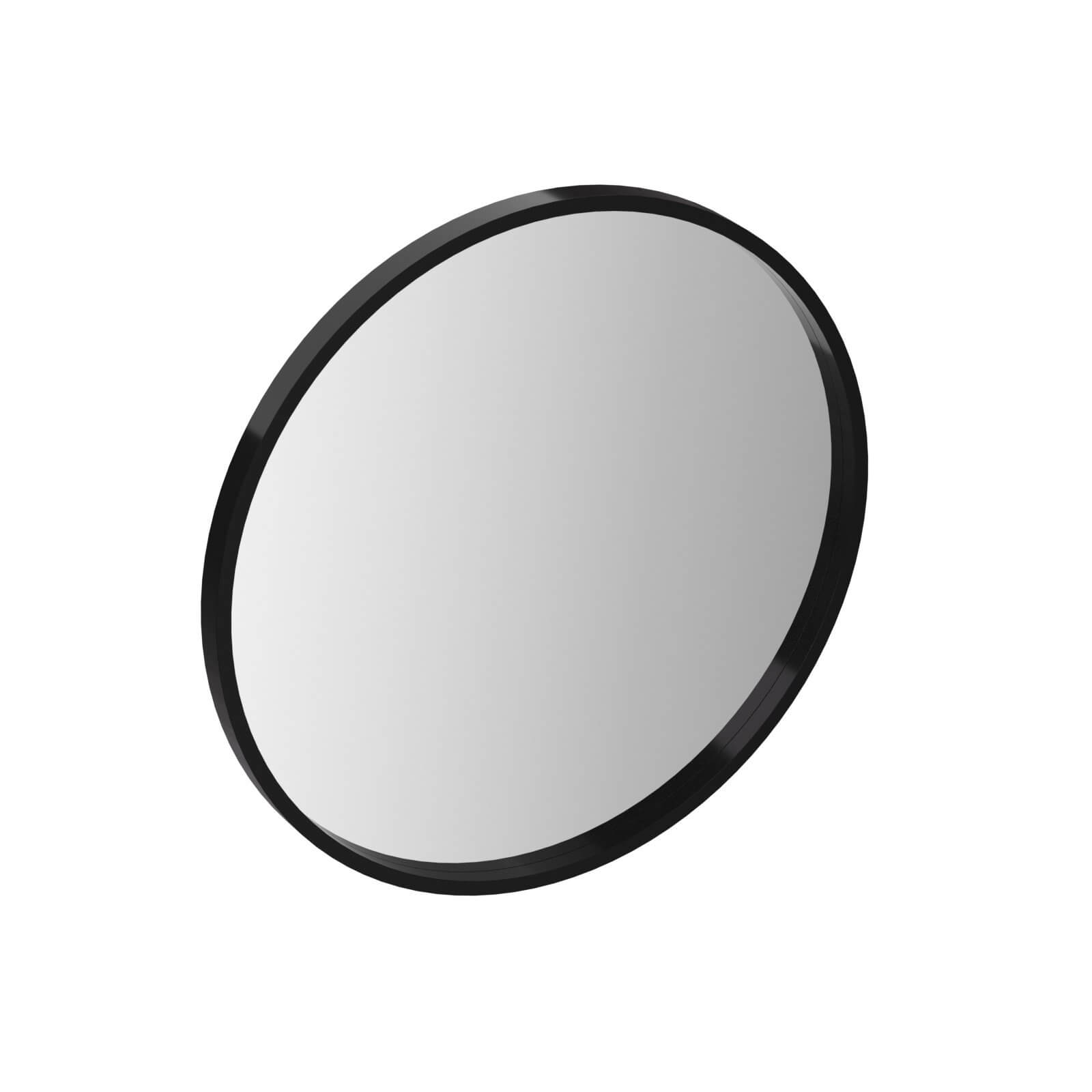 Cologne Black Round Framed Mirror