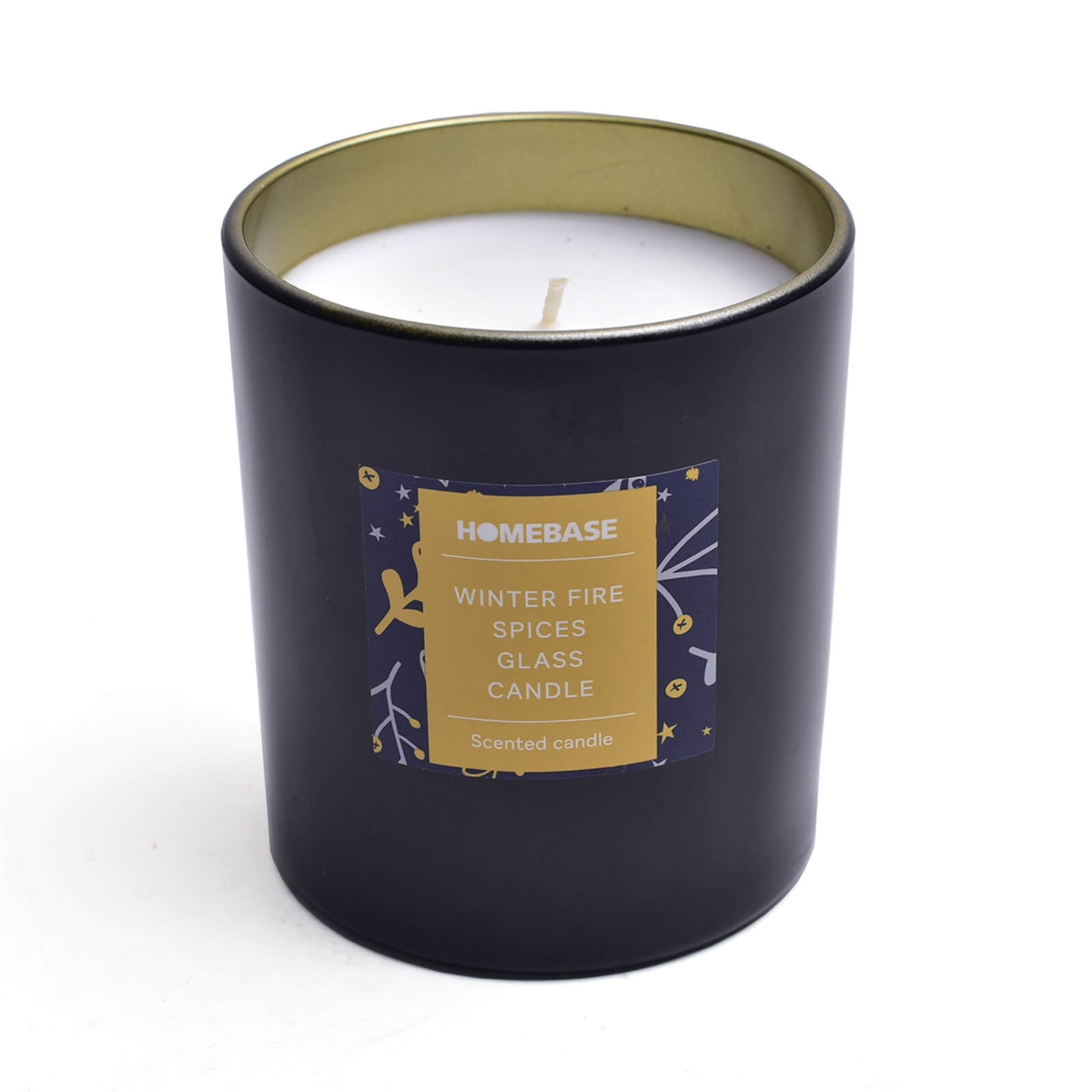 Winter Fire Spices Candle Black - Small