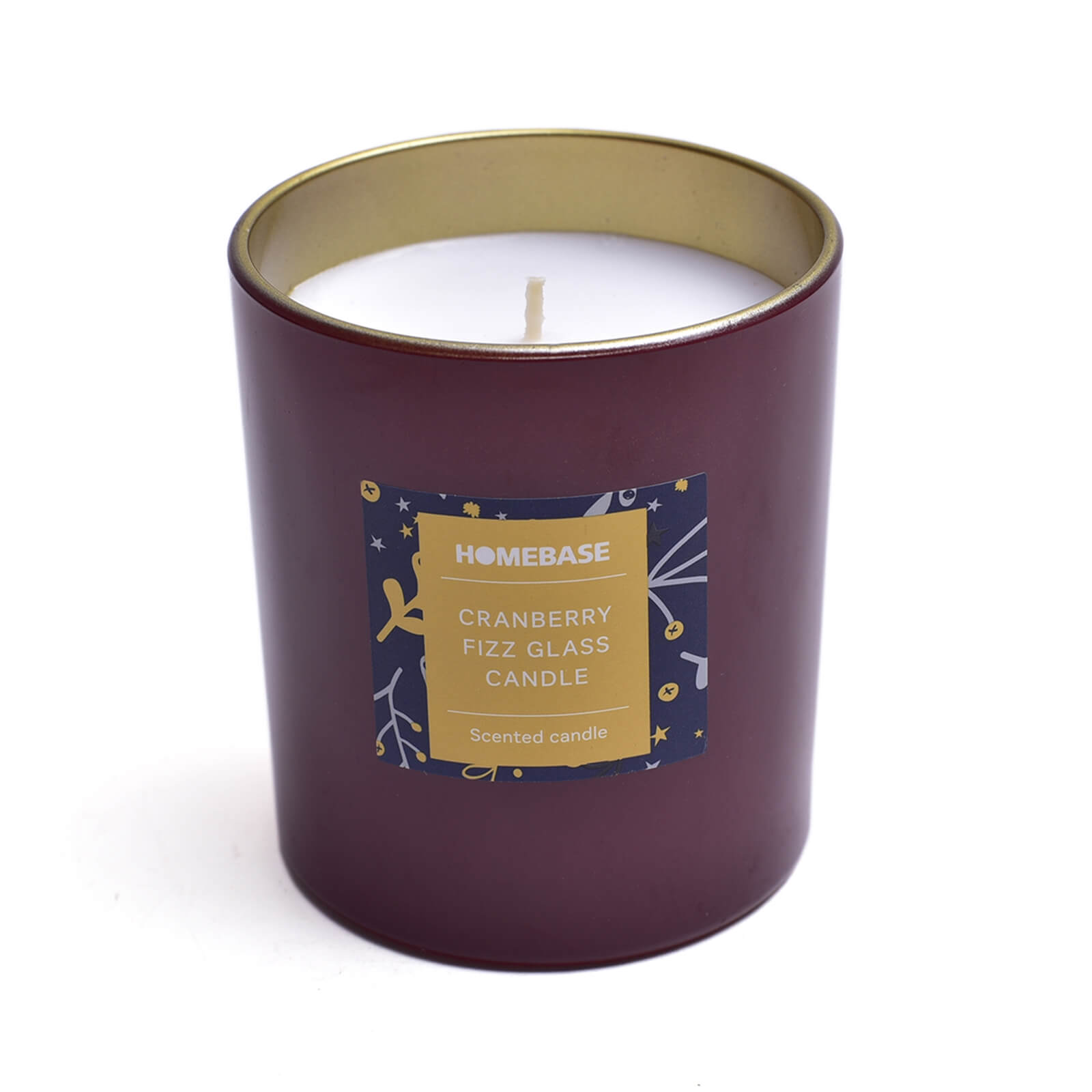 Cranberry Fizz Candle Burgundy - Small