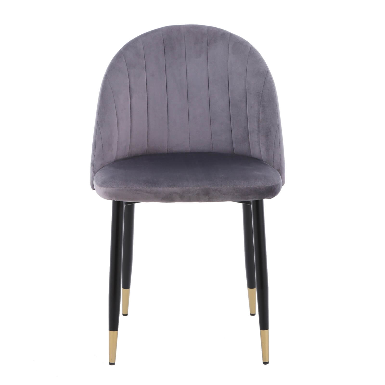 Illona Velvet Dining Chairs - Set of 2 - Grey