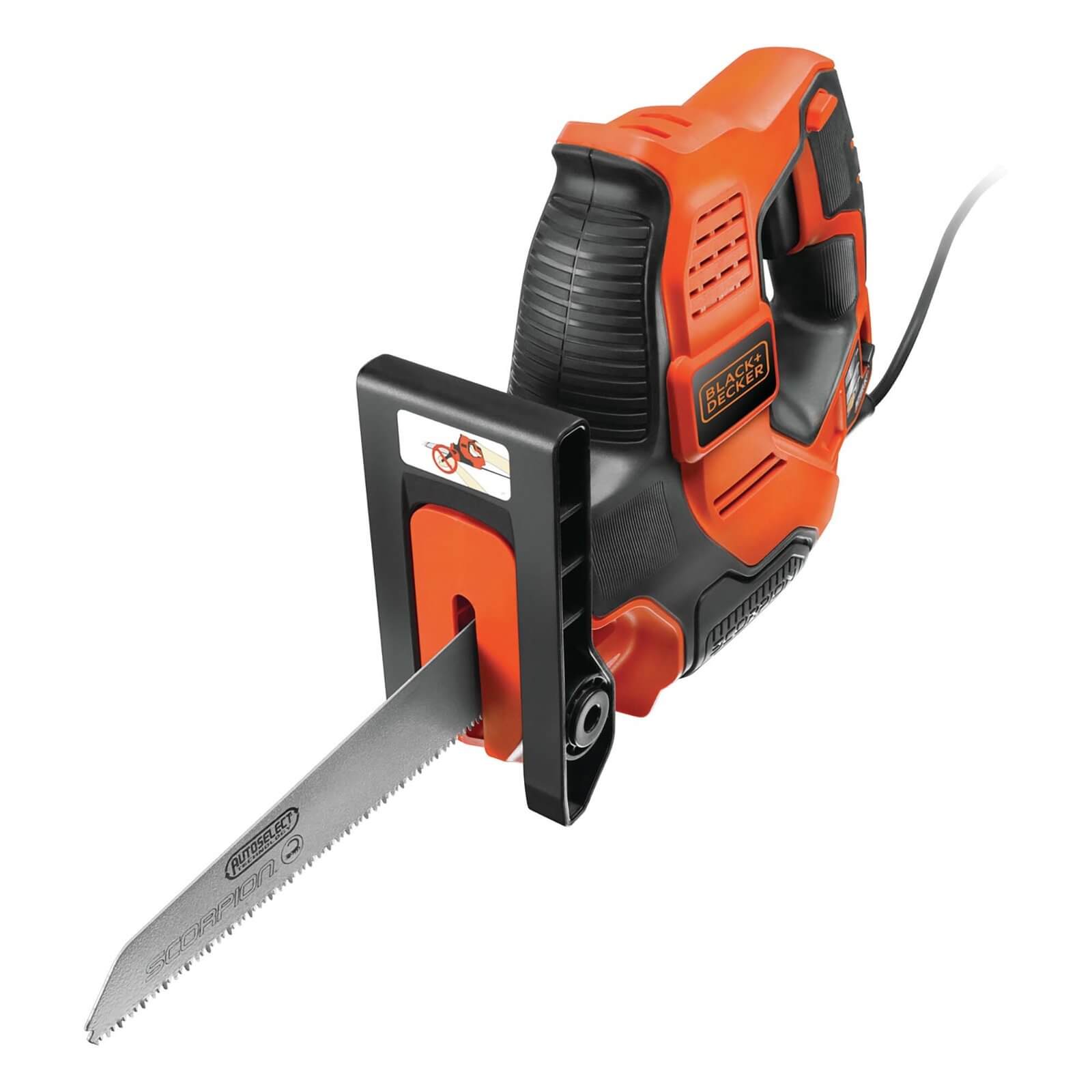BLACK+DECKER Scorpion Auto-select 500W Powered Hand Saw with Blades and Kit Box (RS890K-GB)