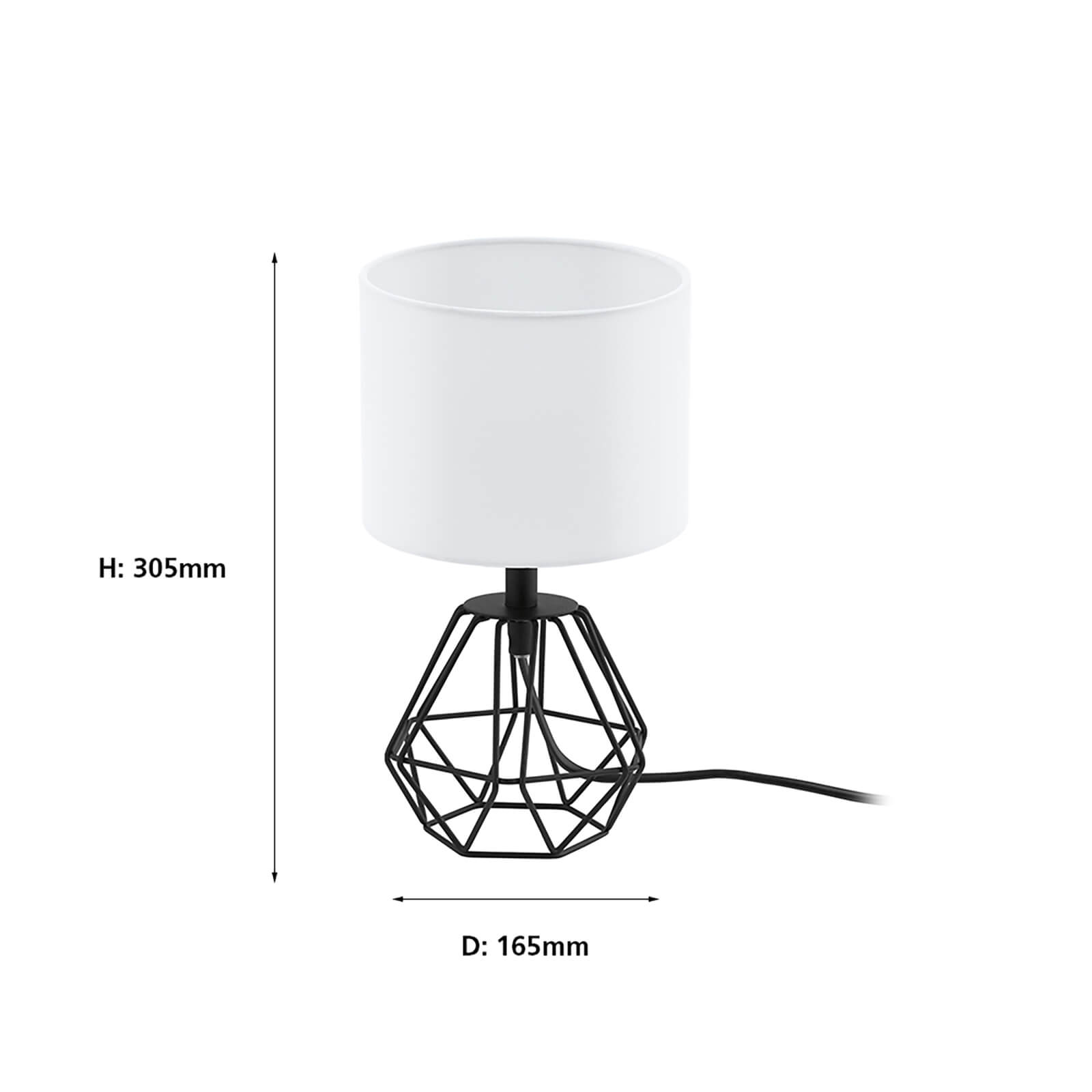 Eglo Carlton Black Steel Geometric Table Lamp