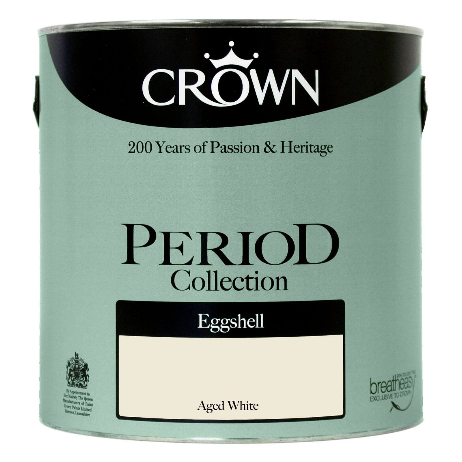 Crown Period Colours Breatheasy Aged White - Eggshell Paint - 2.5L