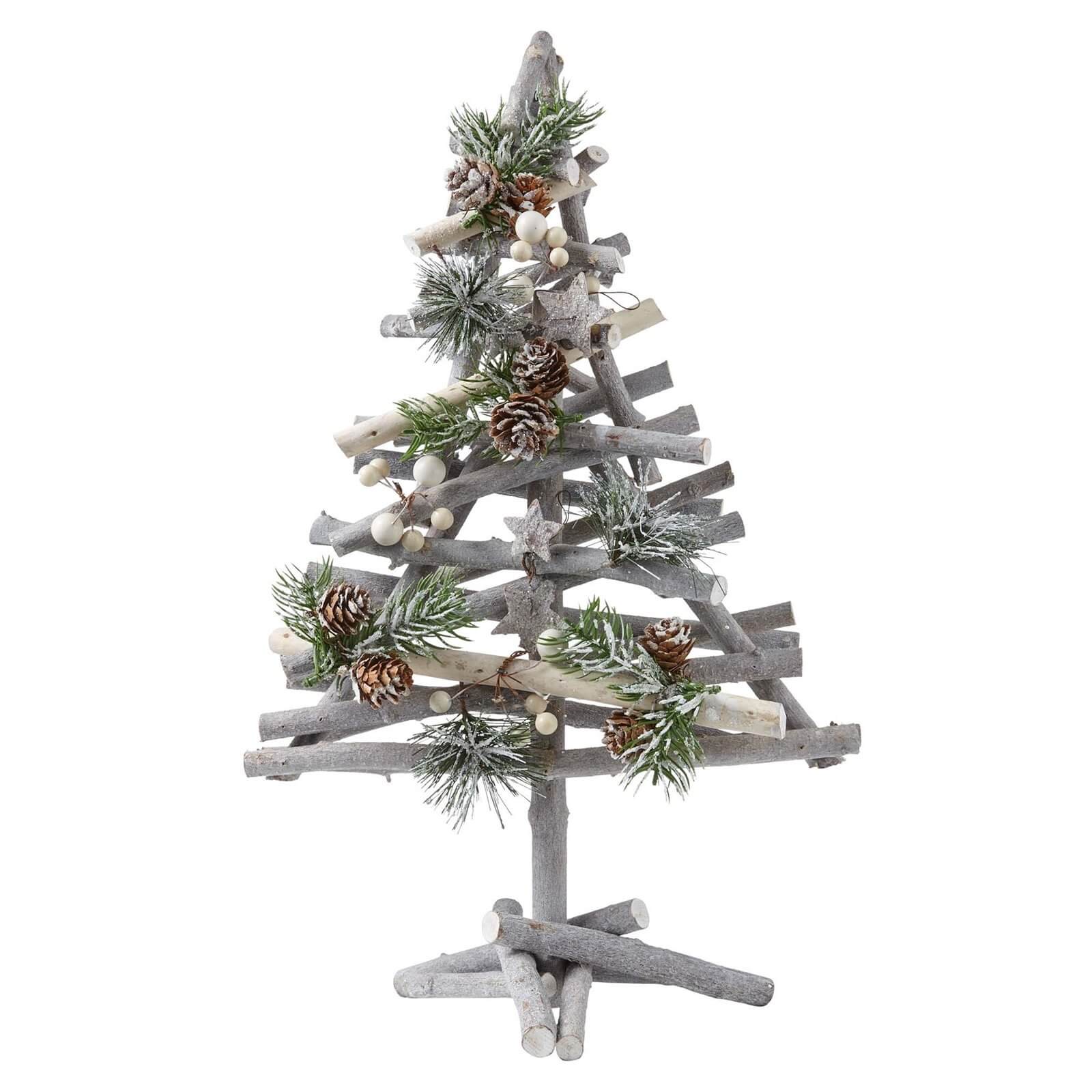 White Berry Twig Table Top Christmas Tree 50cm
