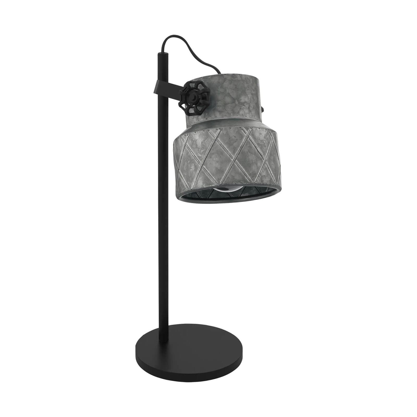 Eglo Hilcott Industrial Black and Grey Table Lamp