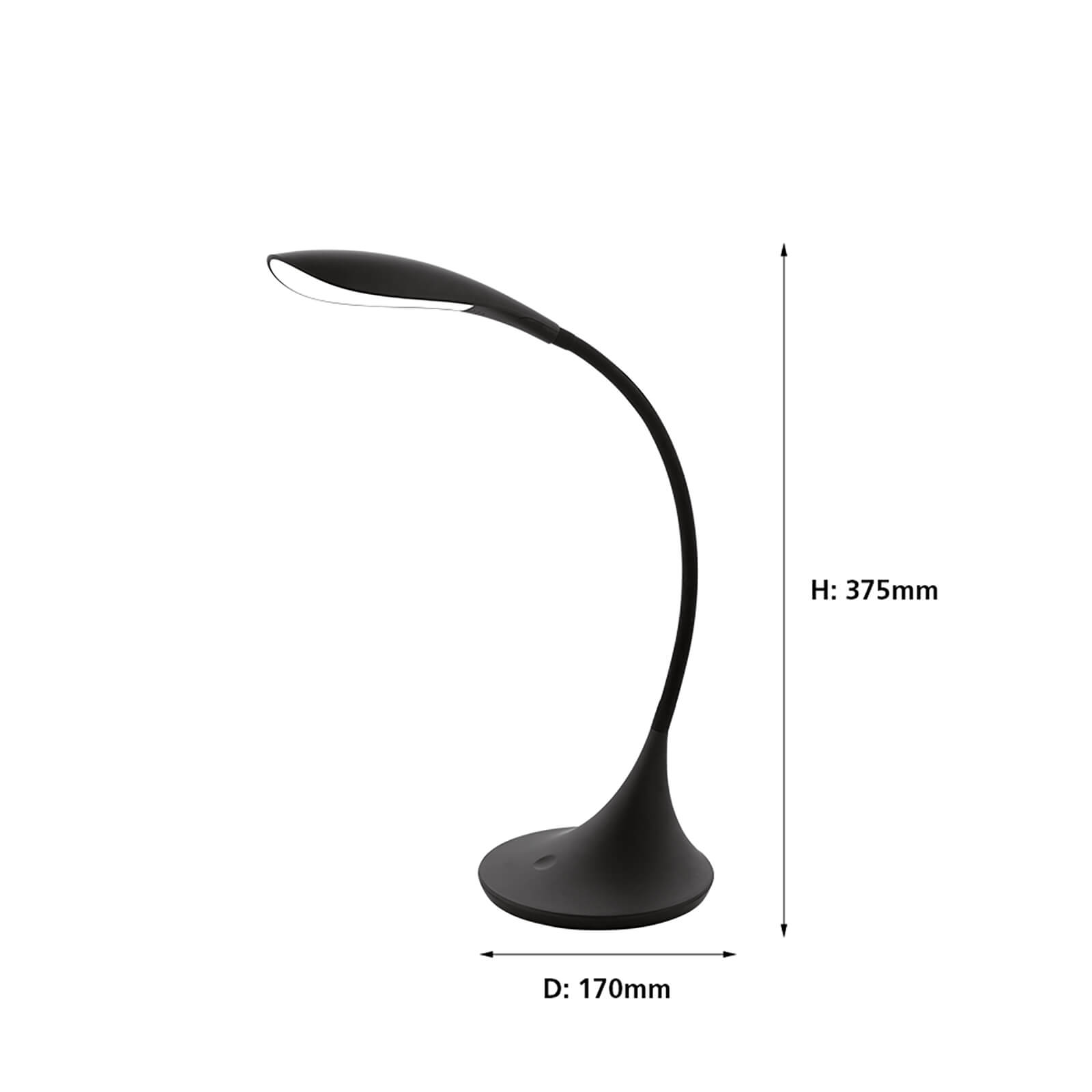 Eglo Dambera Dimmable LED Touch Lamp - Black