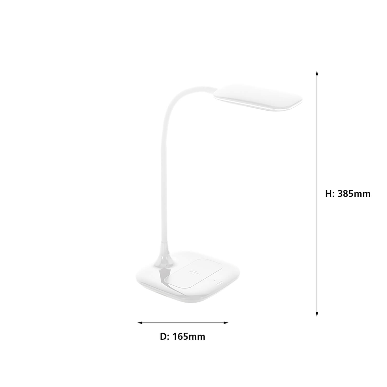 EGLO Masserie White Table Lamp With Wireless Charge