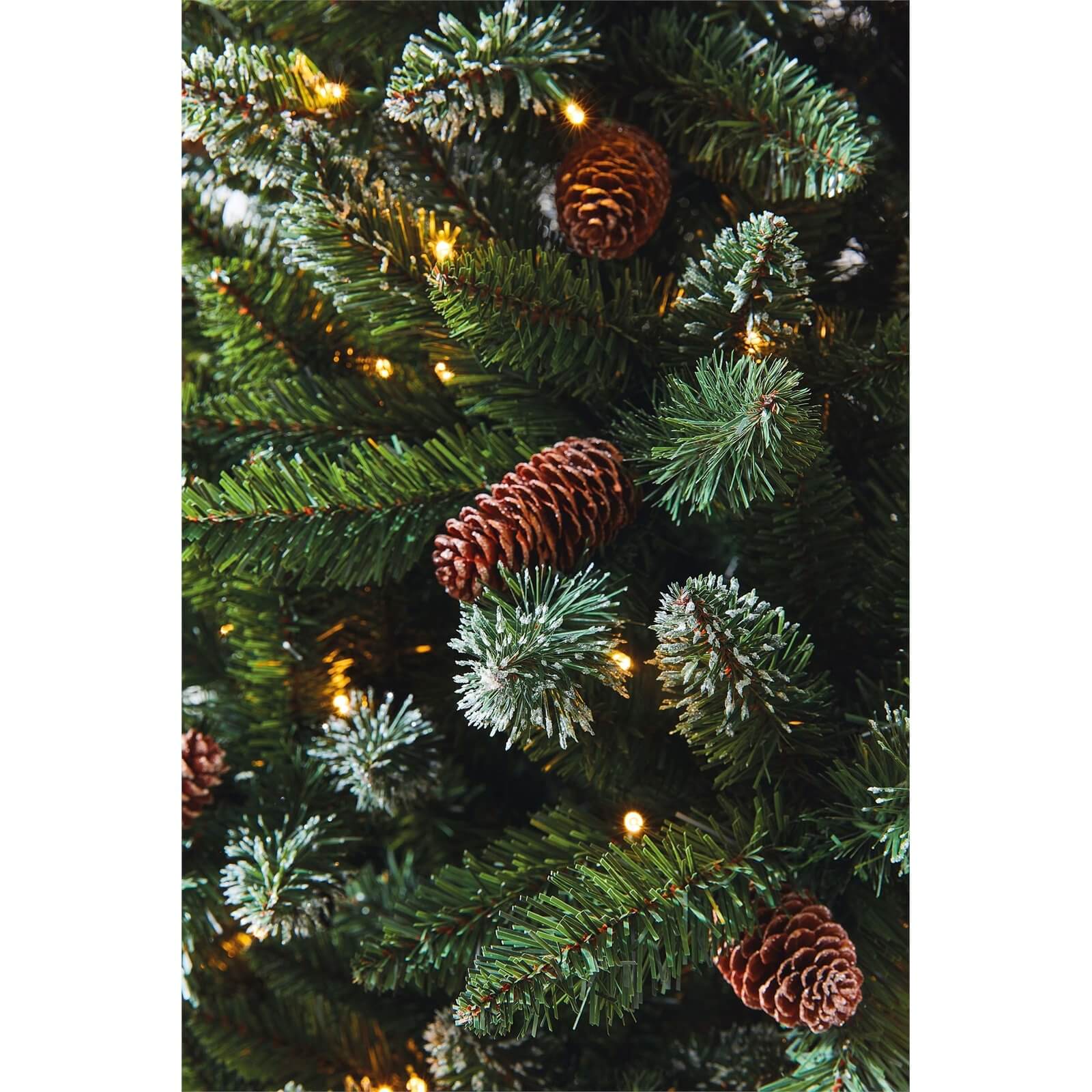 7.5ft Glitter Tipped Pre-lit Premium Christmas Tree