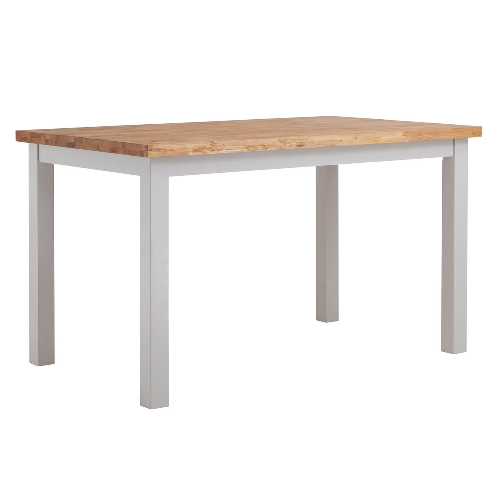 Henlow Solid Wood Oak Top Grey Two Tone Dining Table