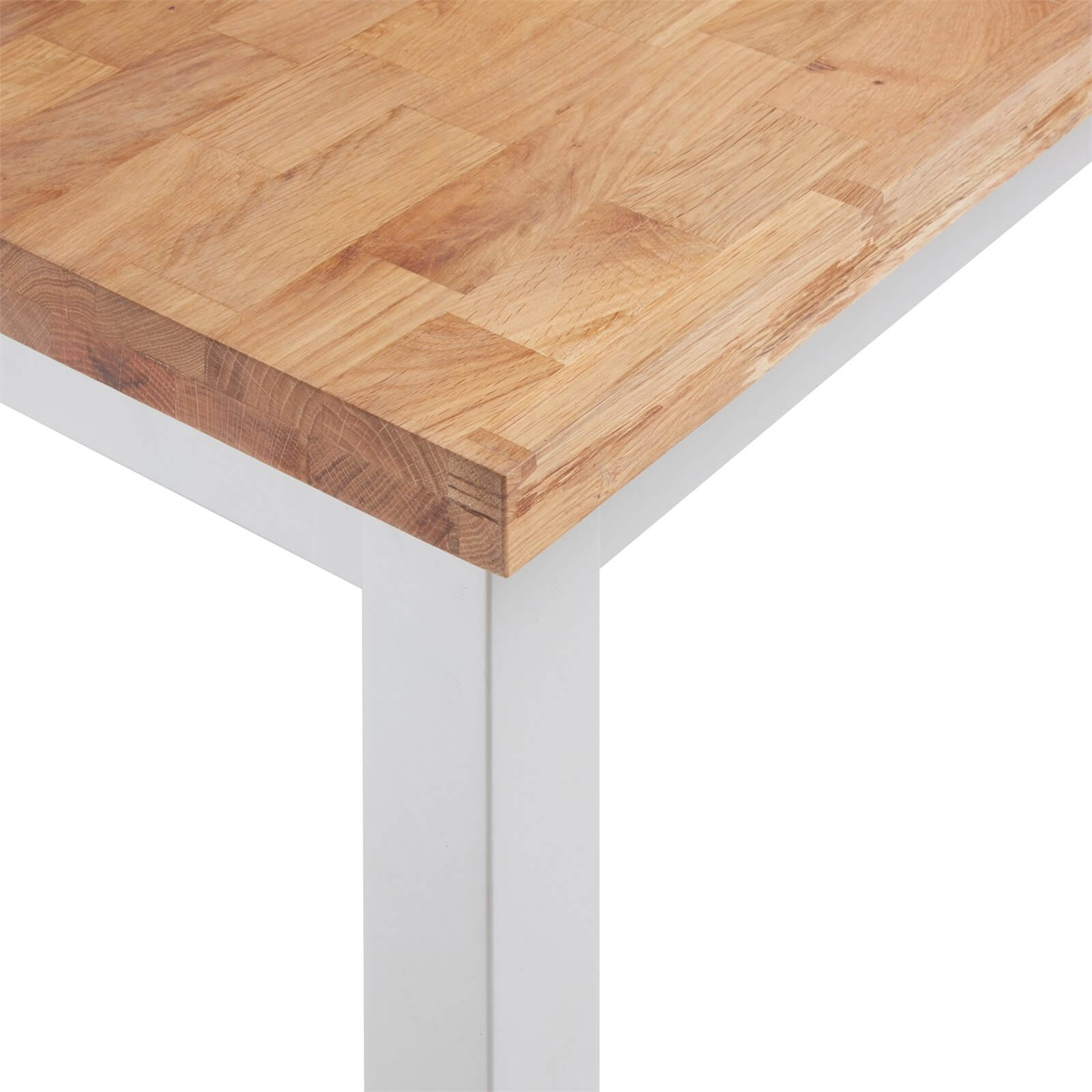 Henlow Solid Wood Oak Top Grey Two Tone Dining Table