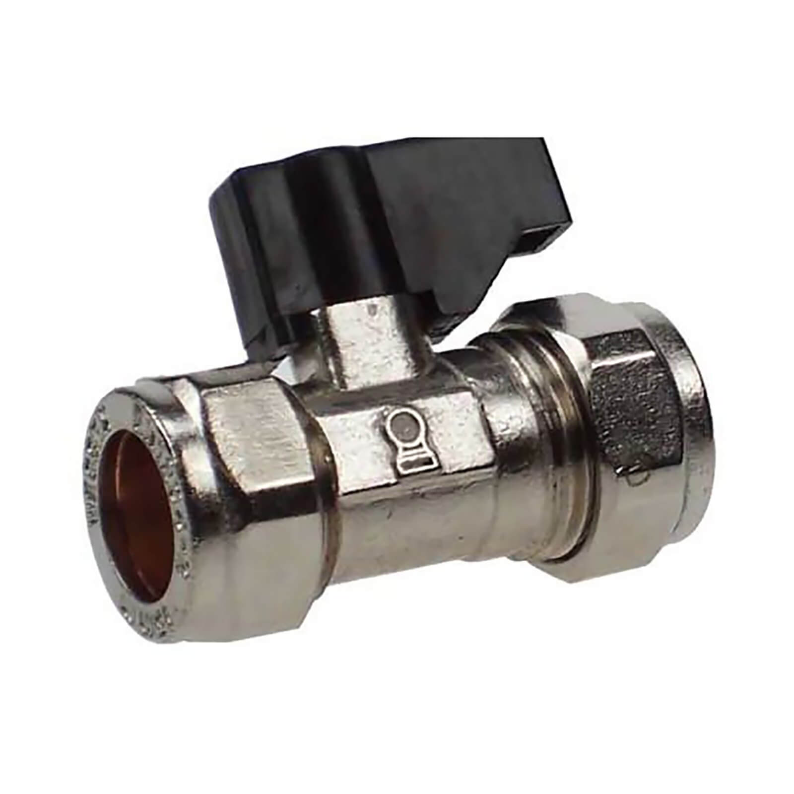 Isolating Valve with On Off Handle Compression Fitting - 15mm