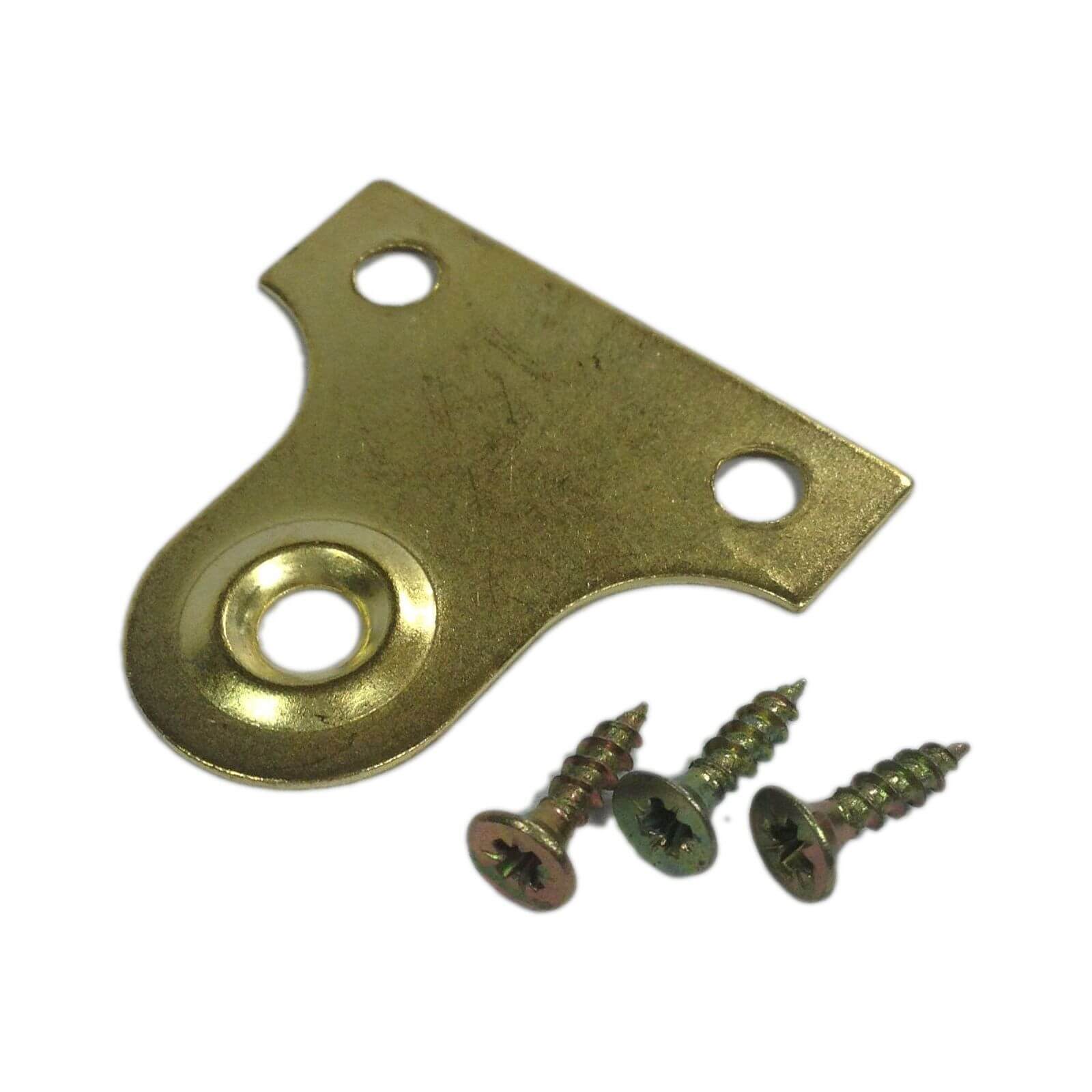 Brass Plate Picture Frame Bracket - 25mm - 2 Pack