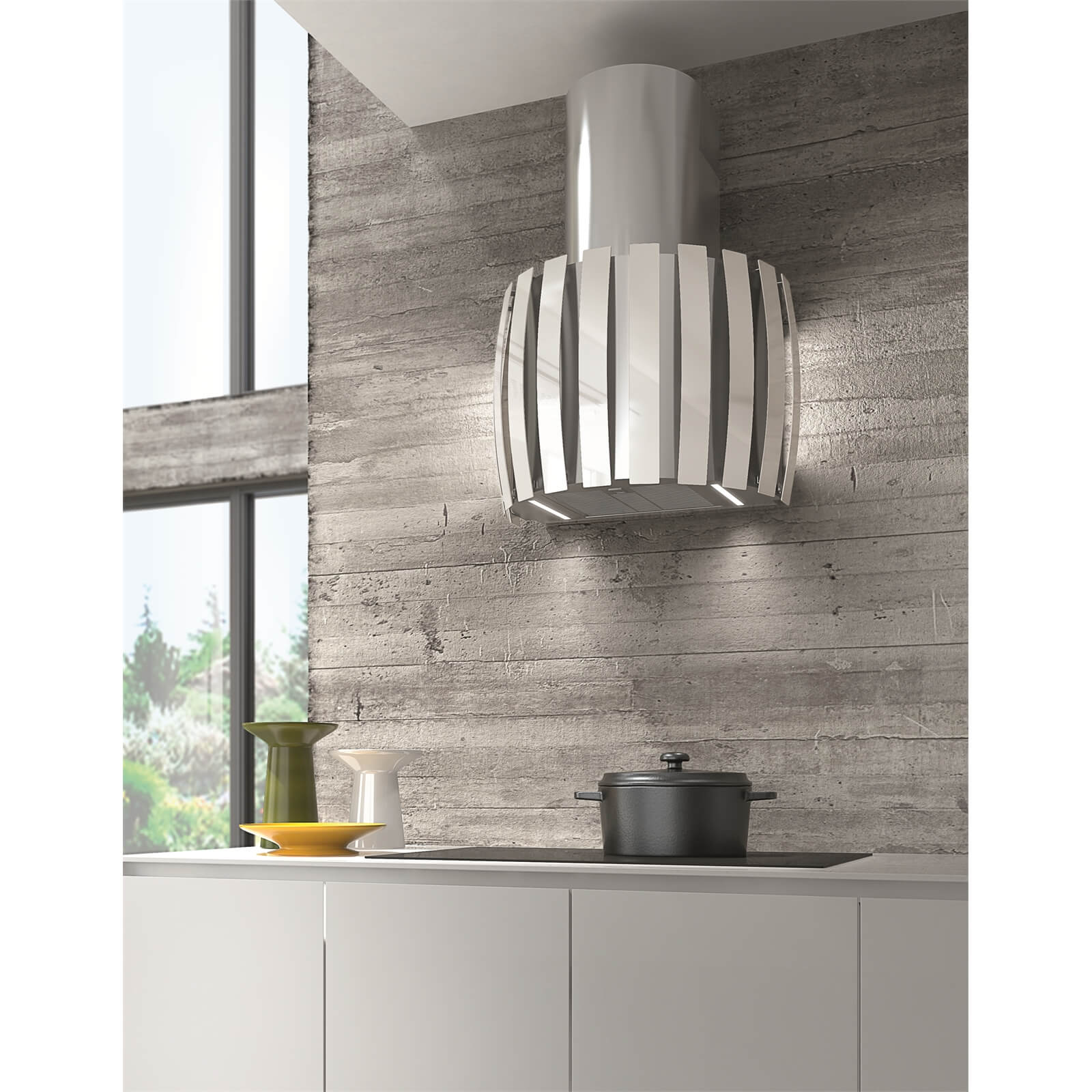 Inox Kudos Wall Mounted Extractor Stainless Steel - White