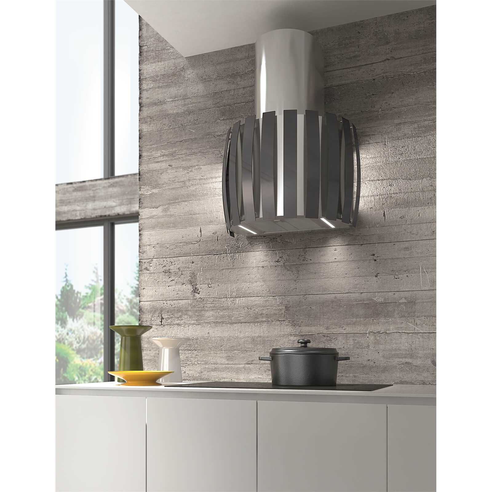 Inox Kudos Wall Mounted Extractor Stainless Steel - Grey