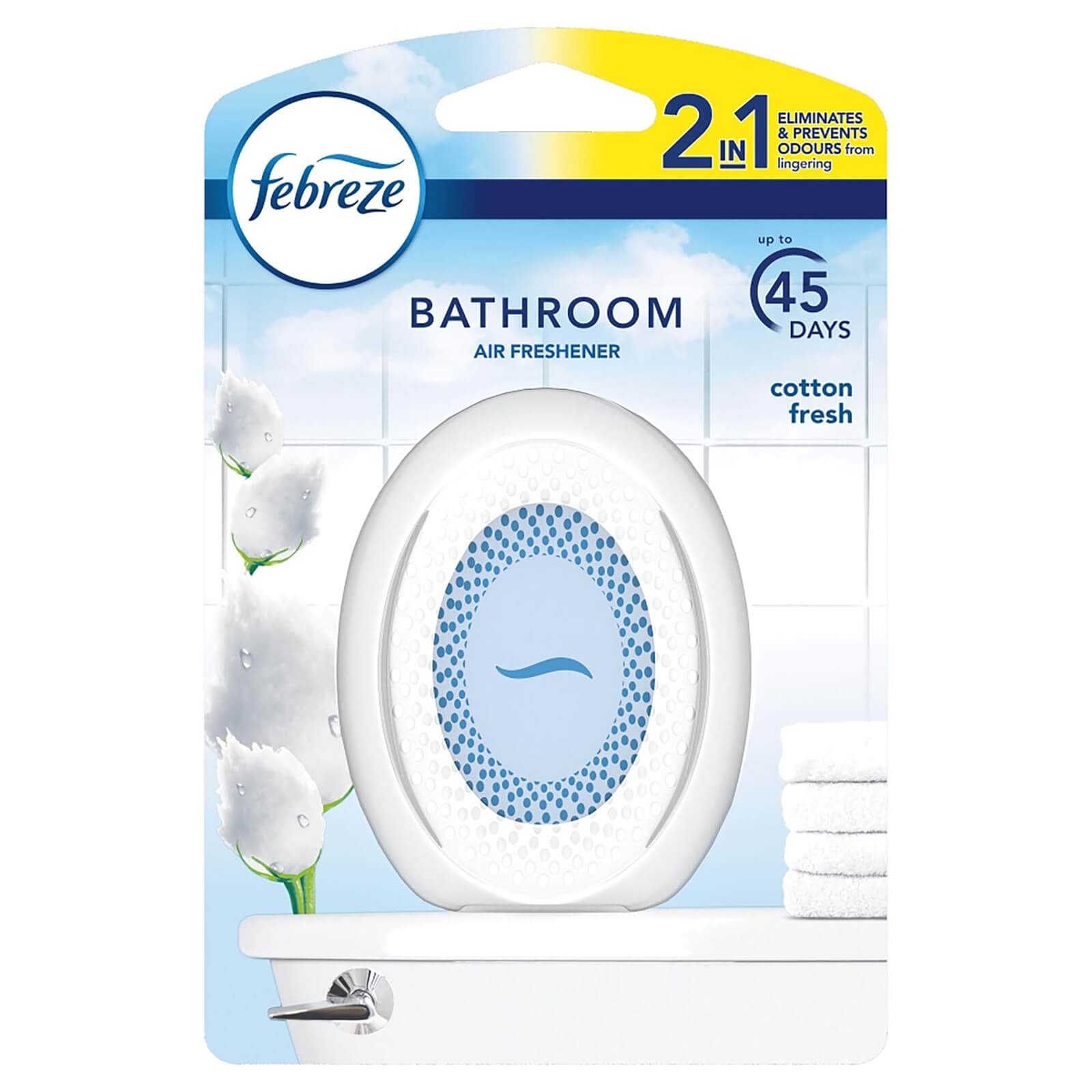 Febreze Bathroom Air Freshener Cotton 8x1CT