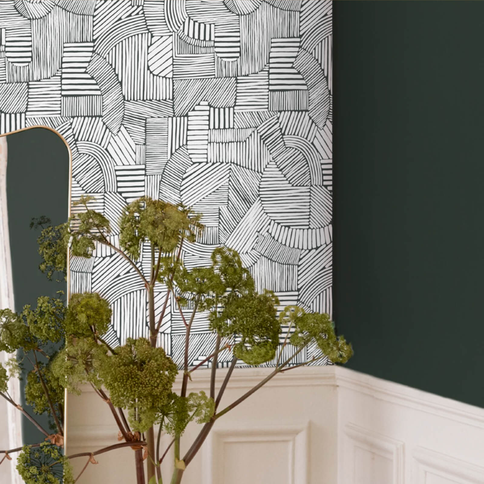 Elle Decoration Velvet Green Wallpaper