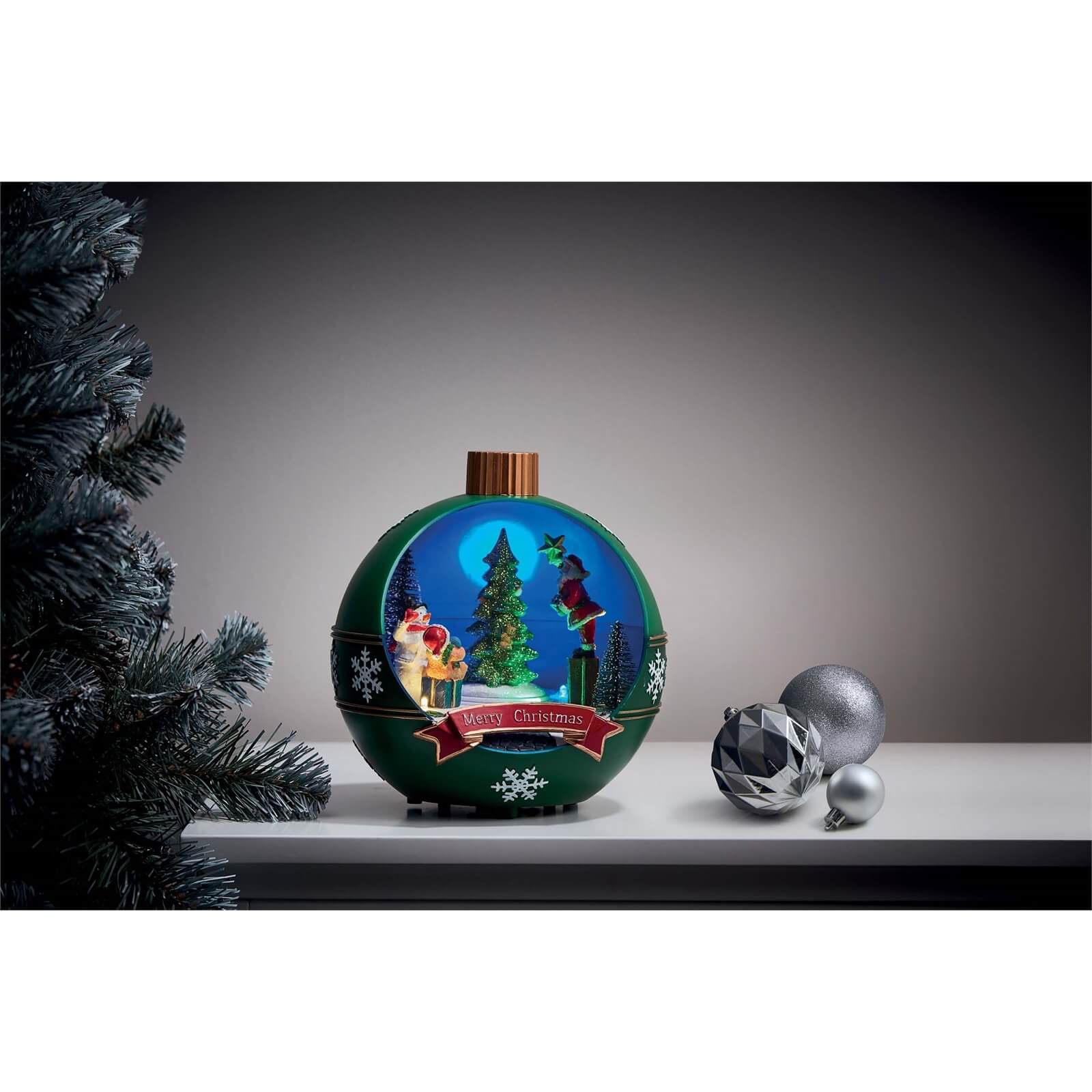 Bauble Scene Musical LED Christmas Decoration - Battery Operated