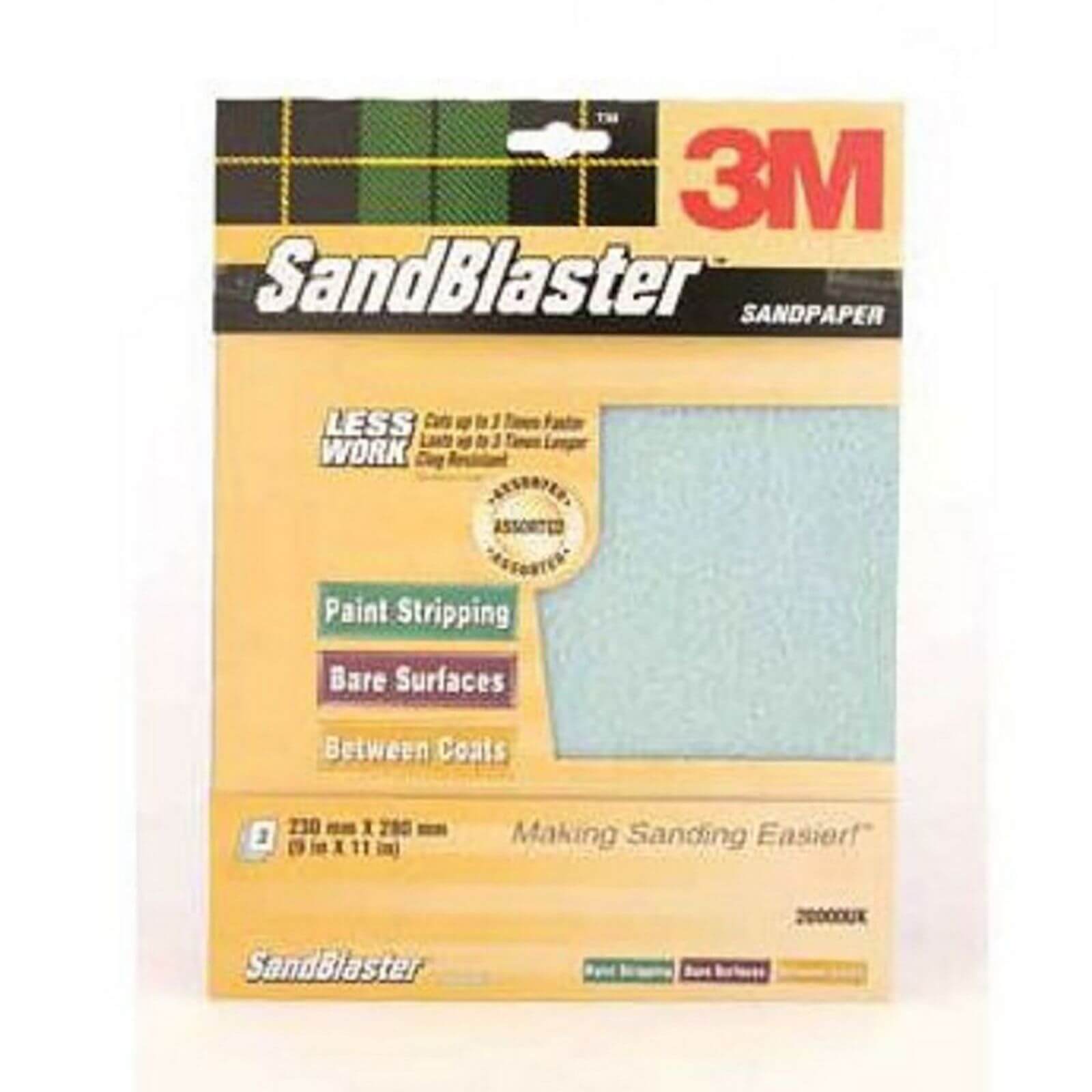 3M SandBlaster Assorted Sandpaper - 3 Pack