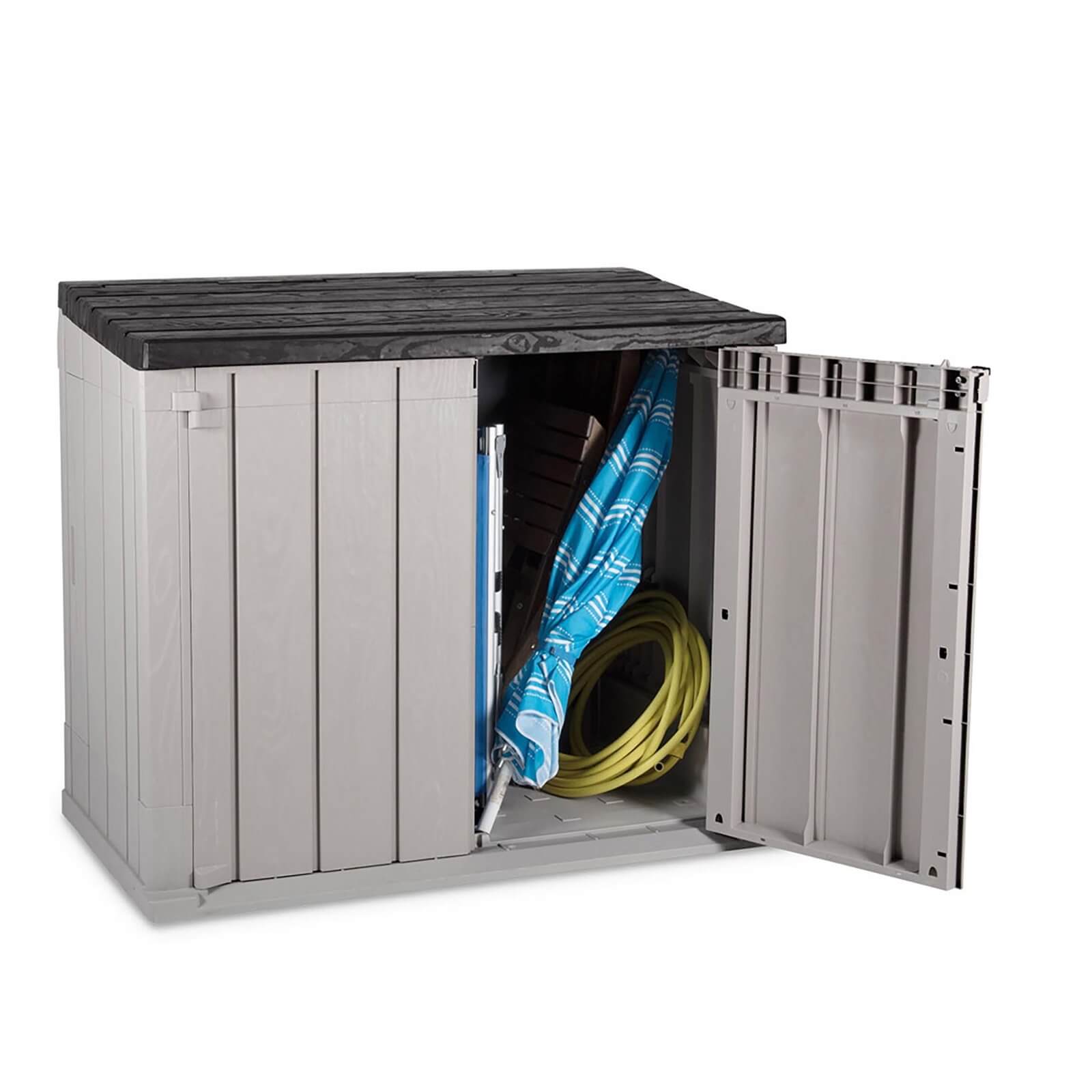 Toomax Stora Way XL 1270L Garden Storage Box in Taupe Grey