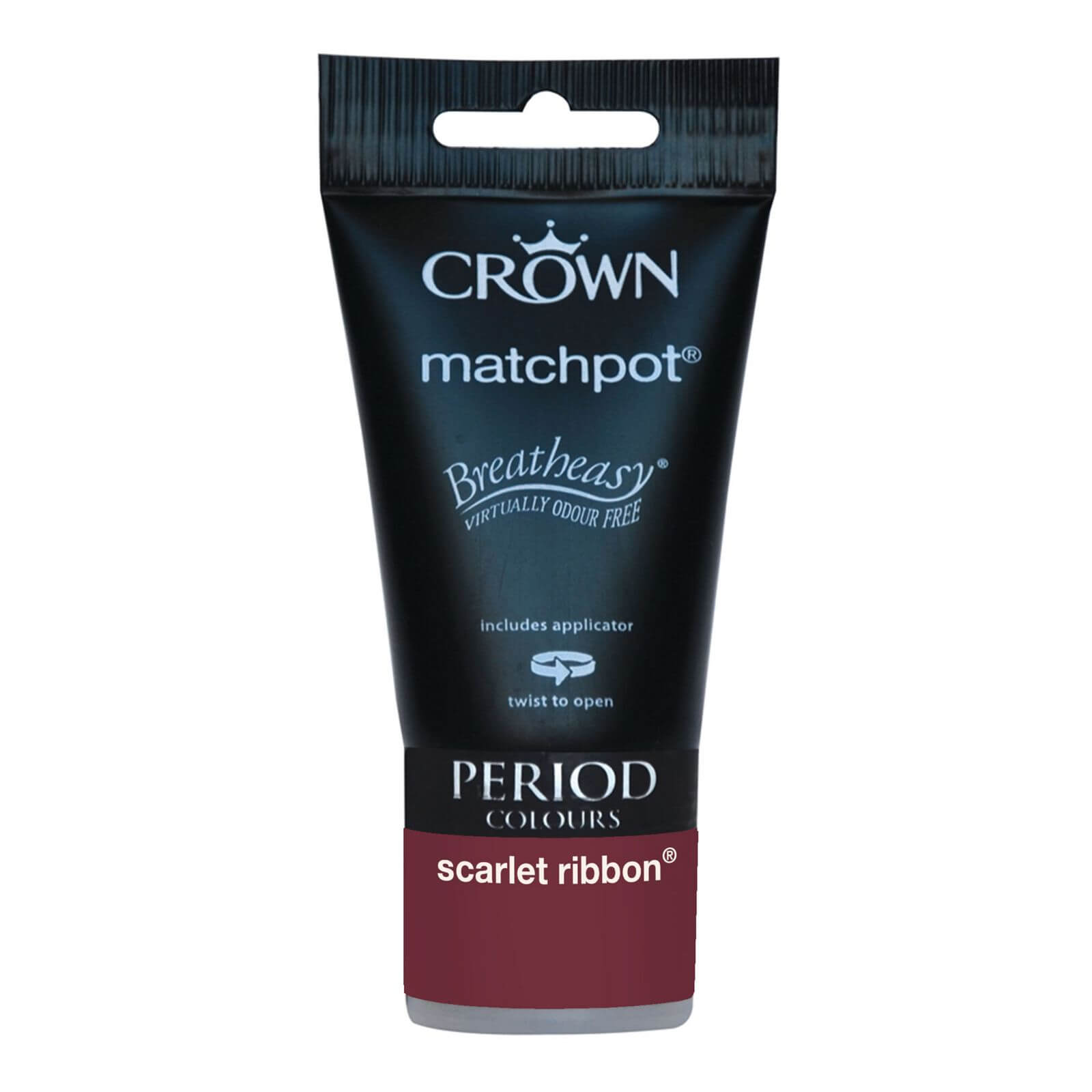 Crown Period Colours Breatheasy Scarlet Ribbon - Flat Matt Emulsion Paint - 40ml Tester