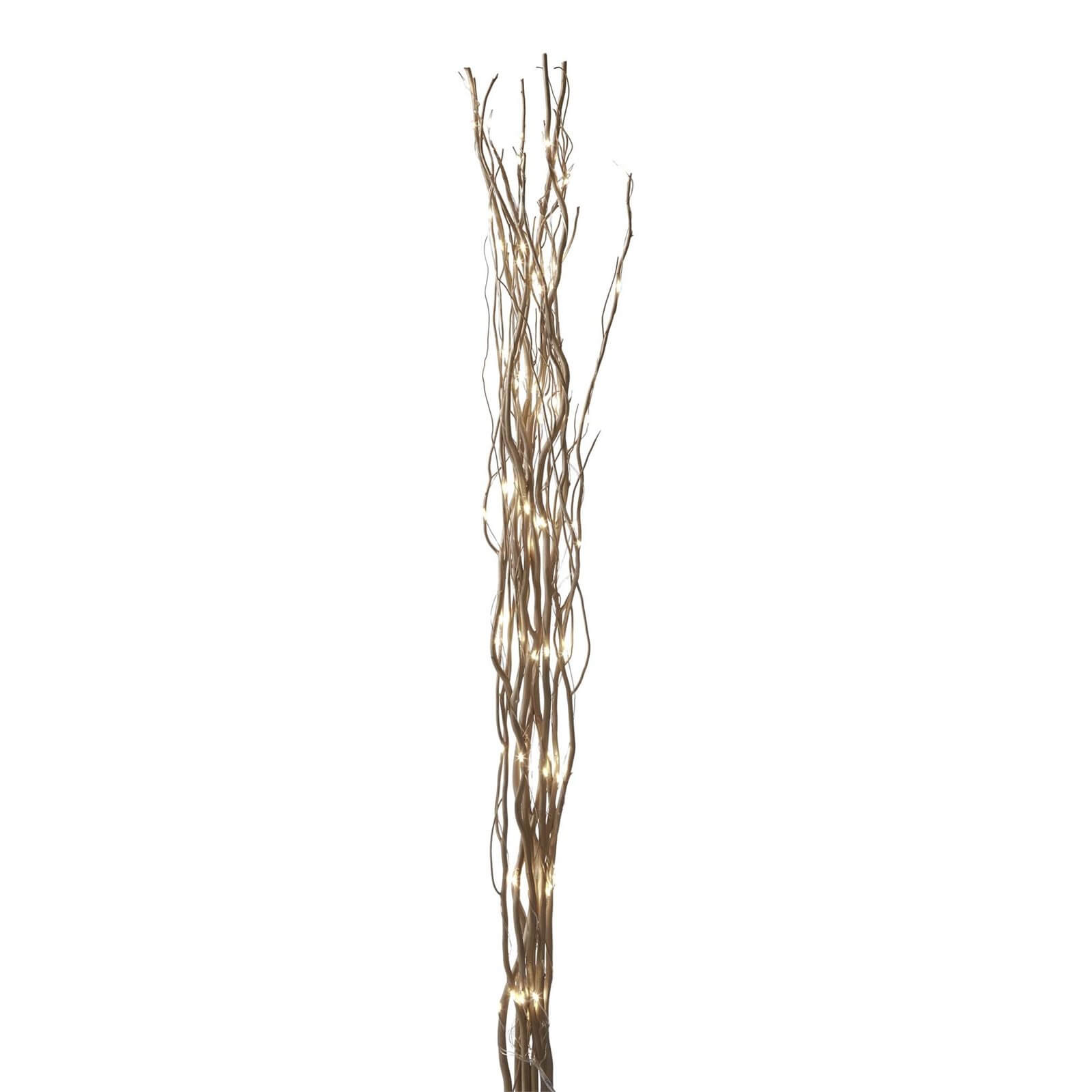 Silver Twig Copper Wire Christmas Lights (Battery Operated) - 100cm