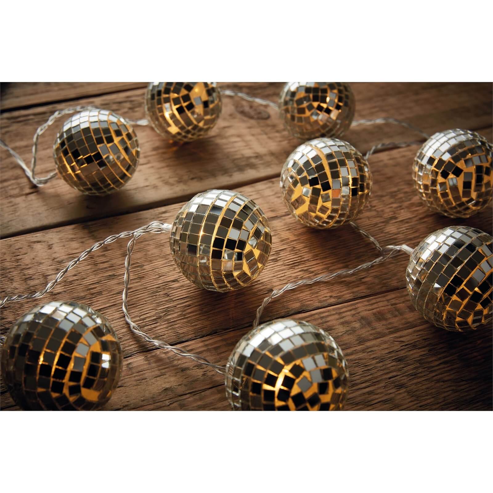 10 Disco Ball String Lights (Battery Operated)