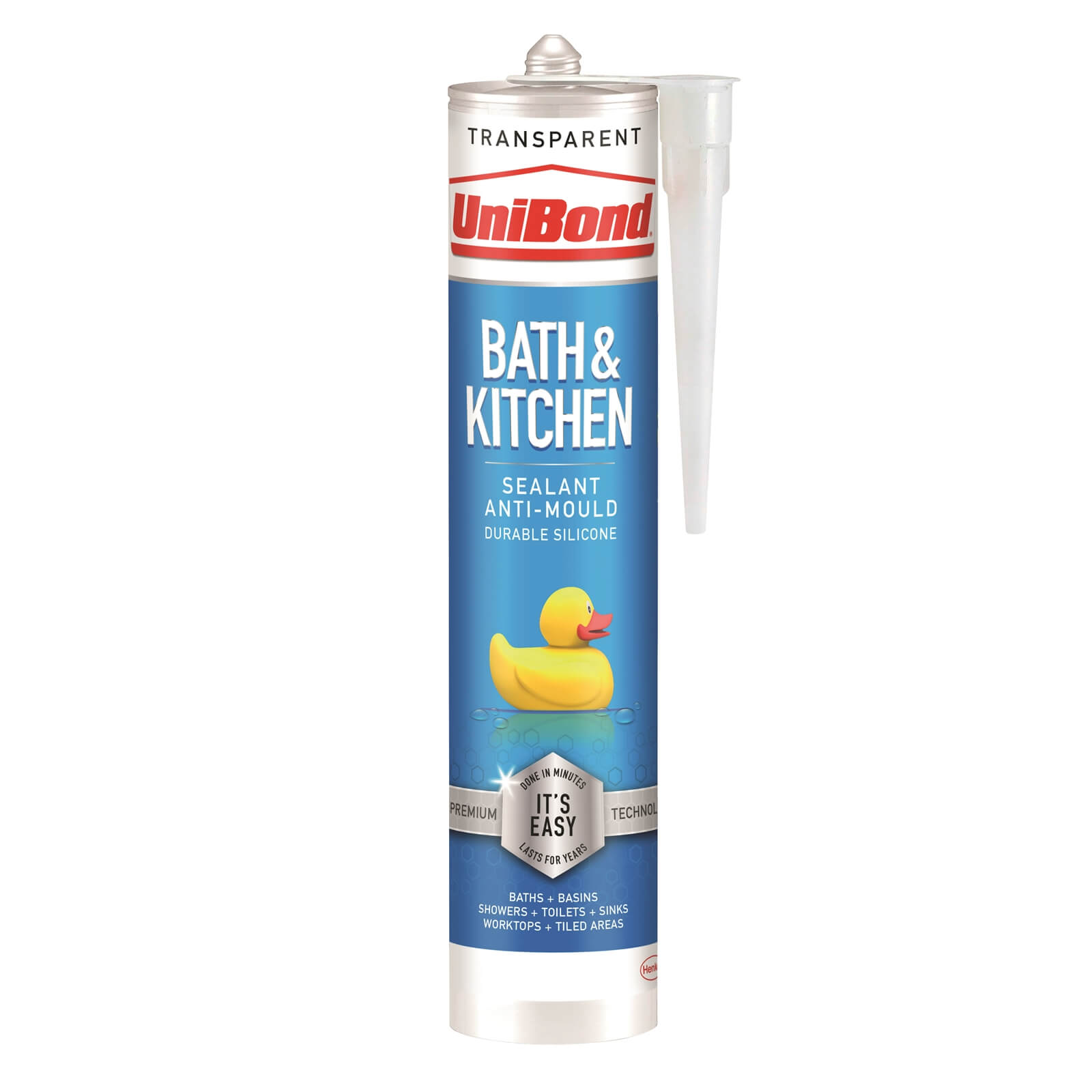 UniBond Bath & Kitchen Sealant Transparent Cartridge 291g