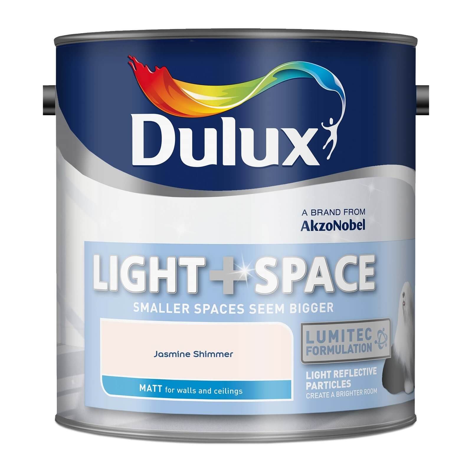 Dulux Light & Space Matt Emulsion Paint  Jasmine Shimmer - 2.5L