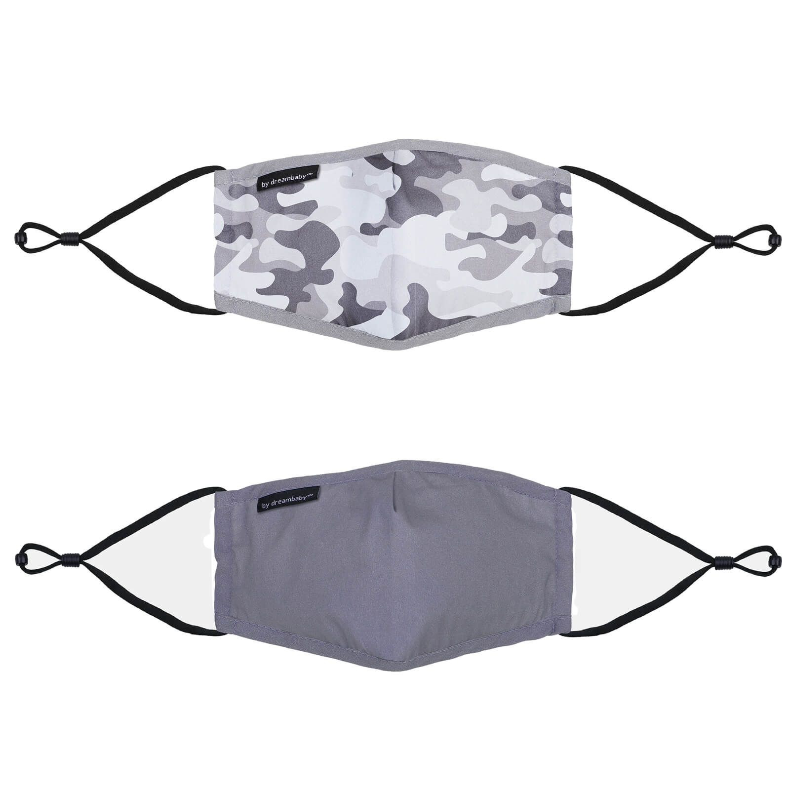 Dreambaby Reusable Camouflage/Grey Face Masks (Youth) - 2 Pack