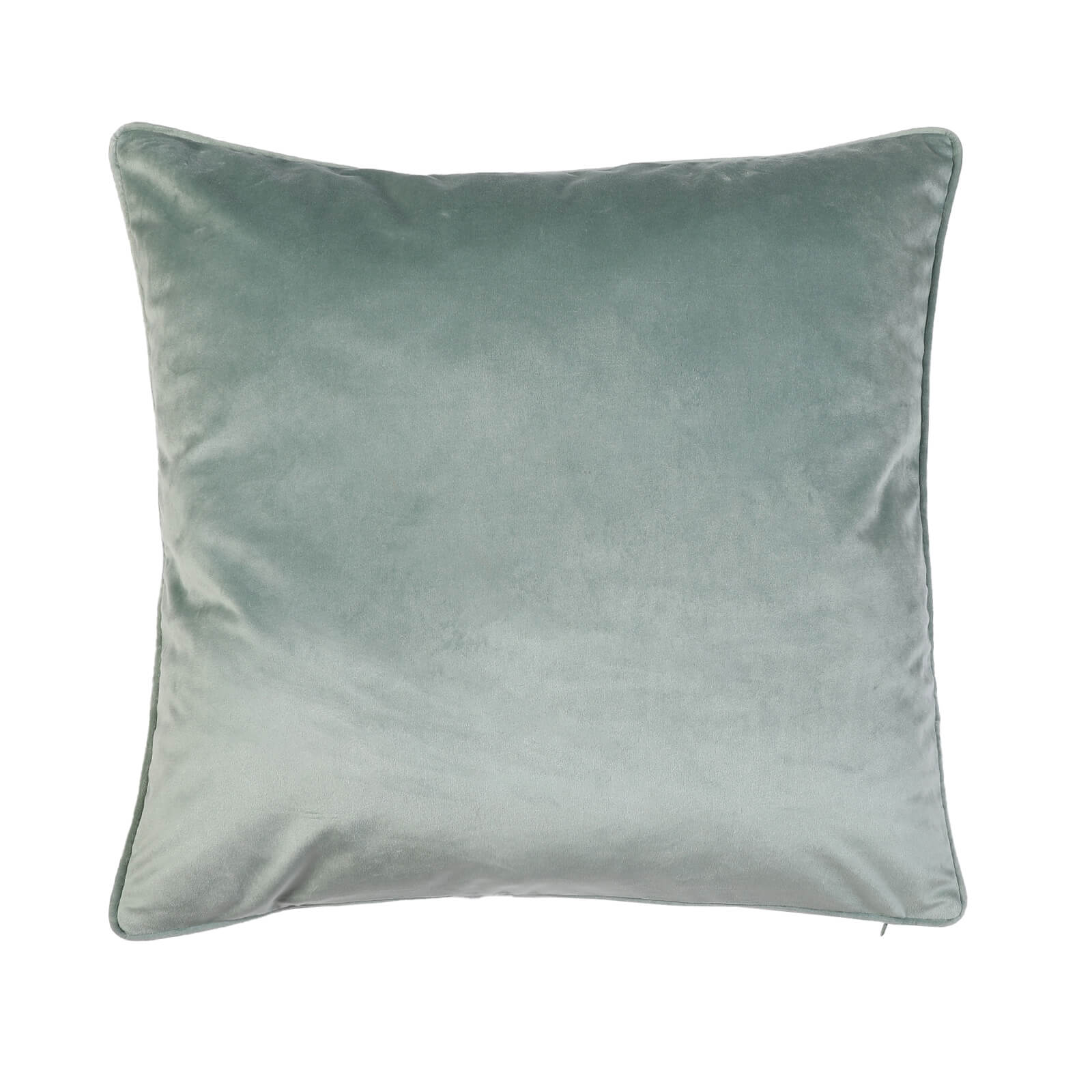 Large Plain Velvet Cushion - Sage Green - 58x58cm