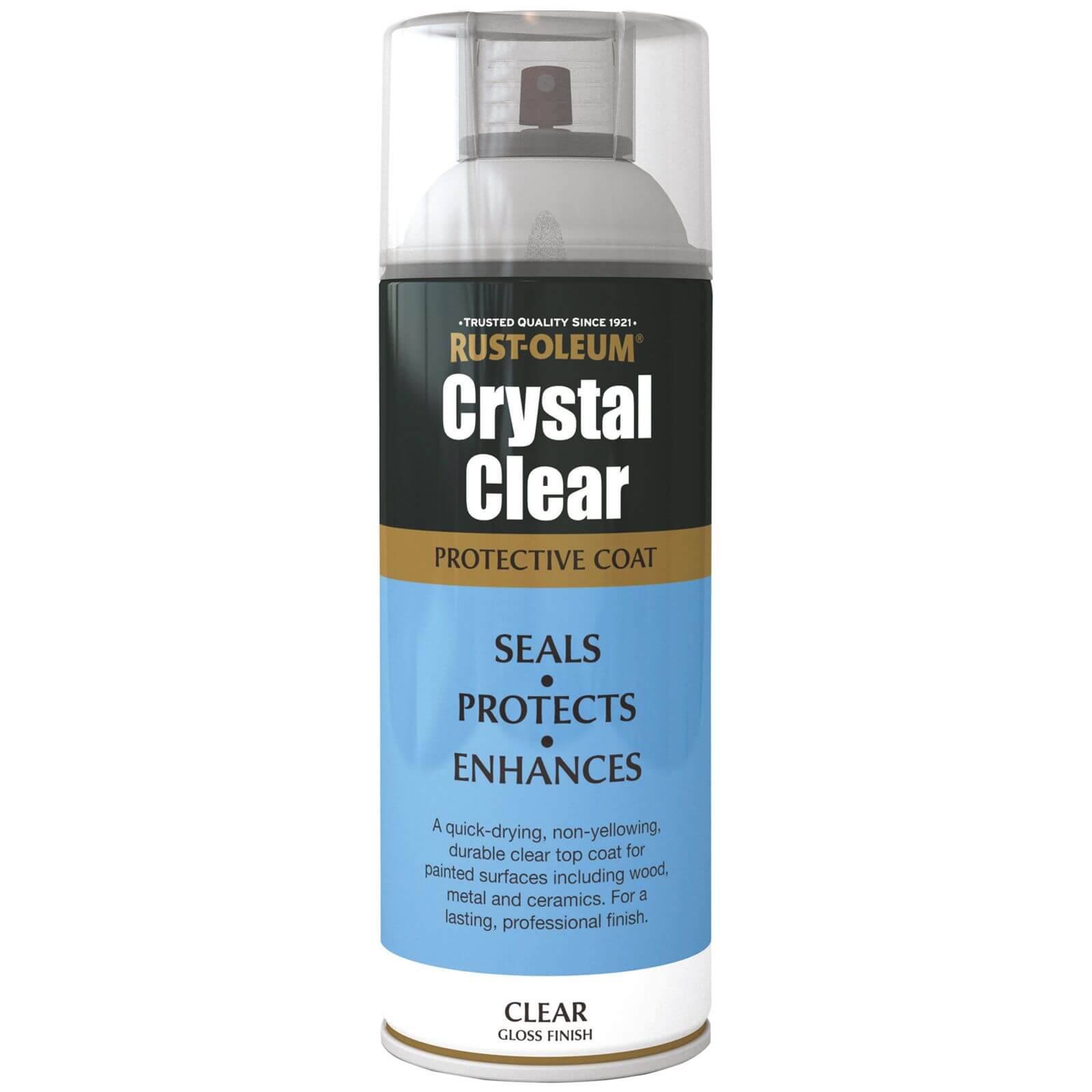 Rust-Oleum Crystal Clear Protective Coat Gloss Spray Paint Clear - 400ml