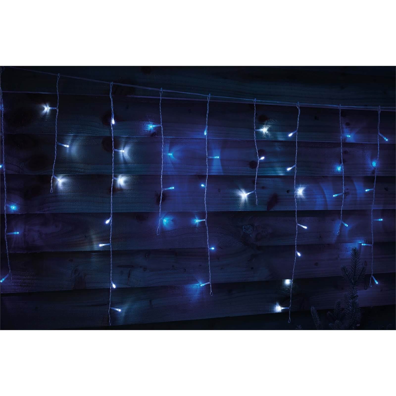 720 Icicle LED Lights - White and Blue Mix