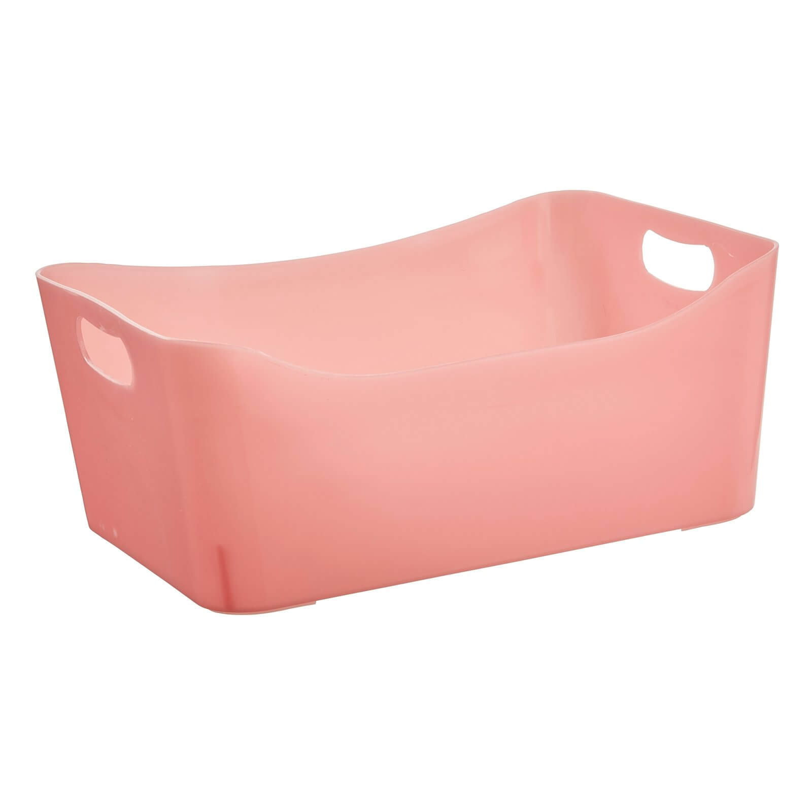 Medium Plastic Storage Box Blush