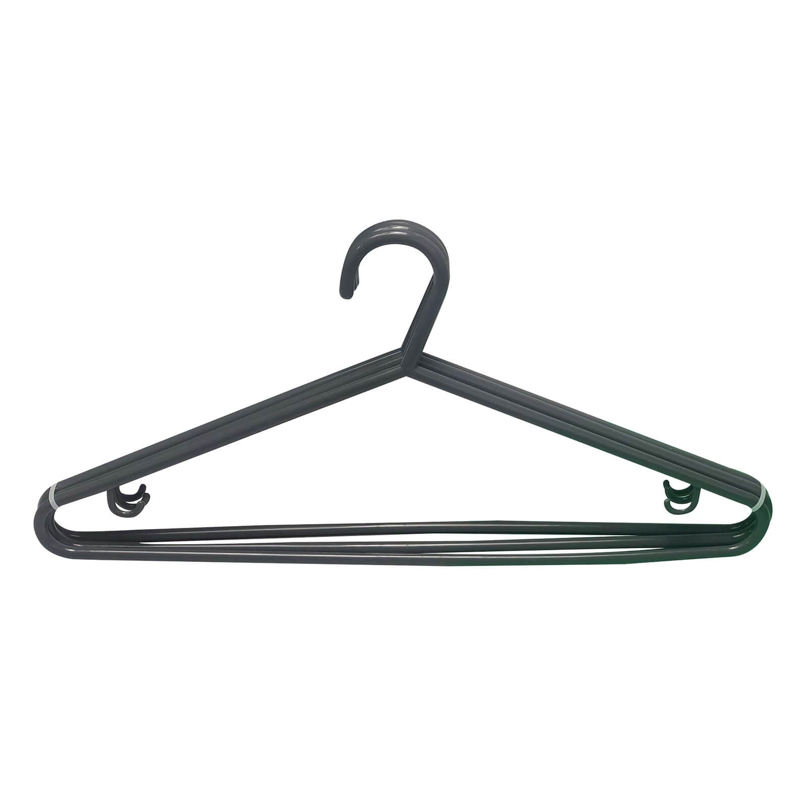 20 Plastic Clothes Hangers - Grey