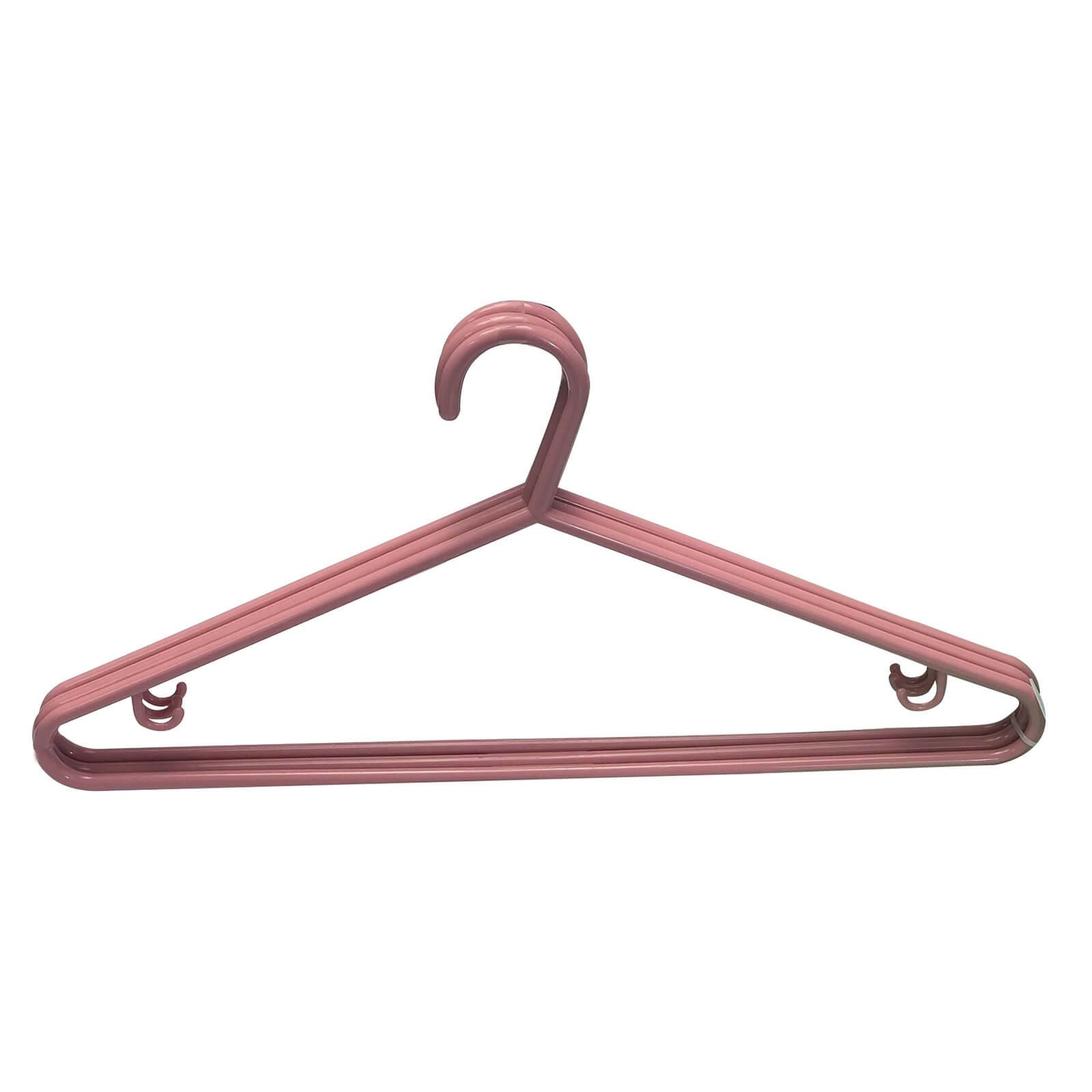 20 Plastic Clothes Hangers - Blush