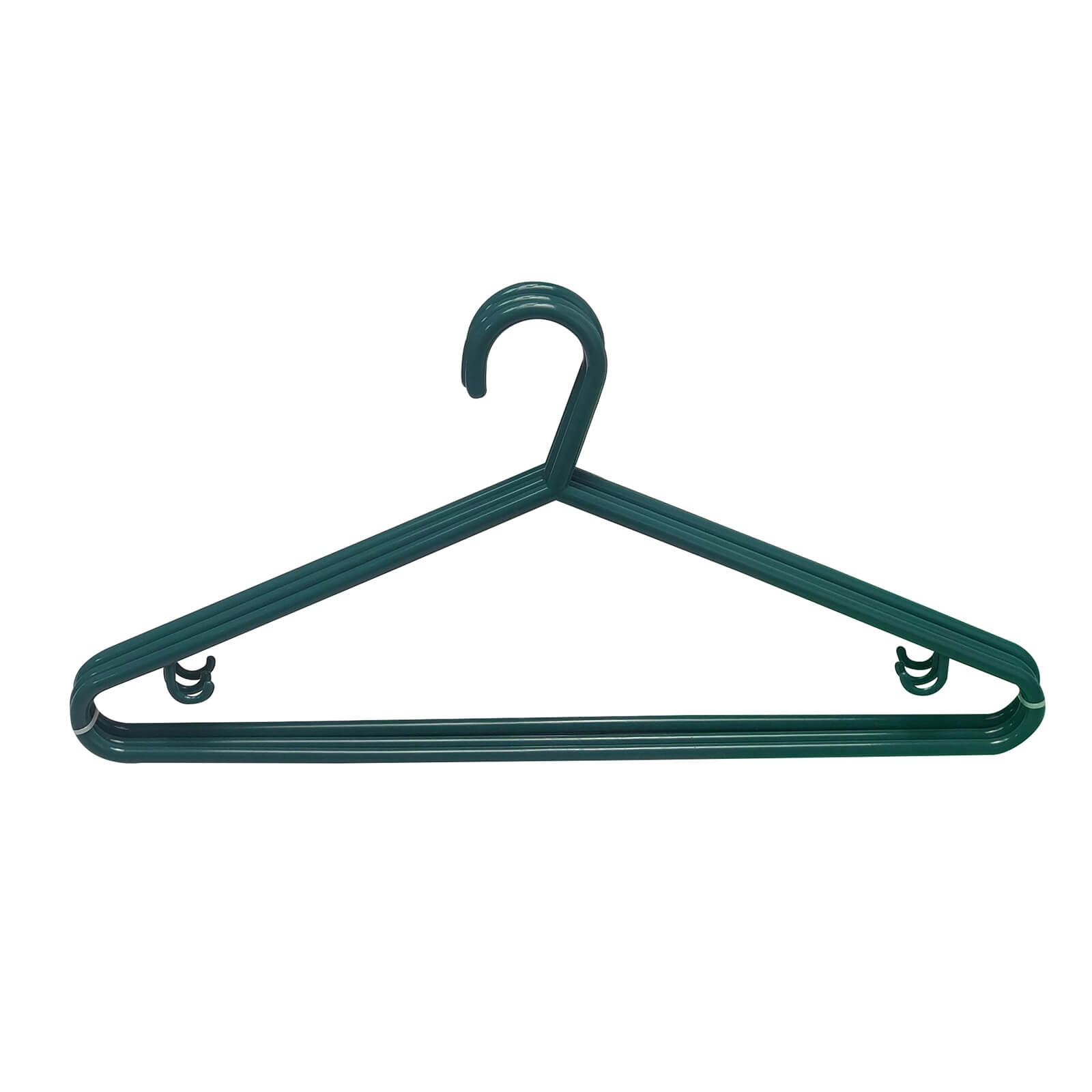 20 Plastic Clothes Hangers - Teal