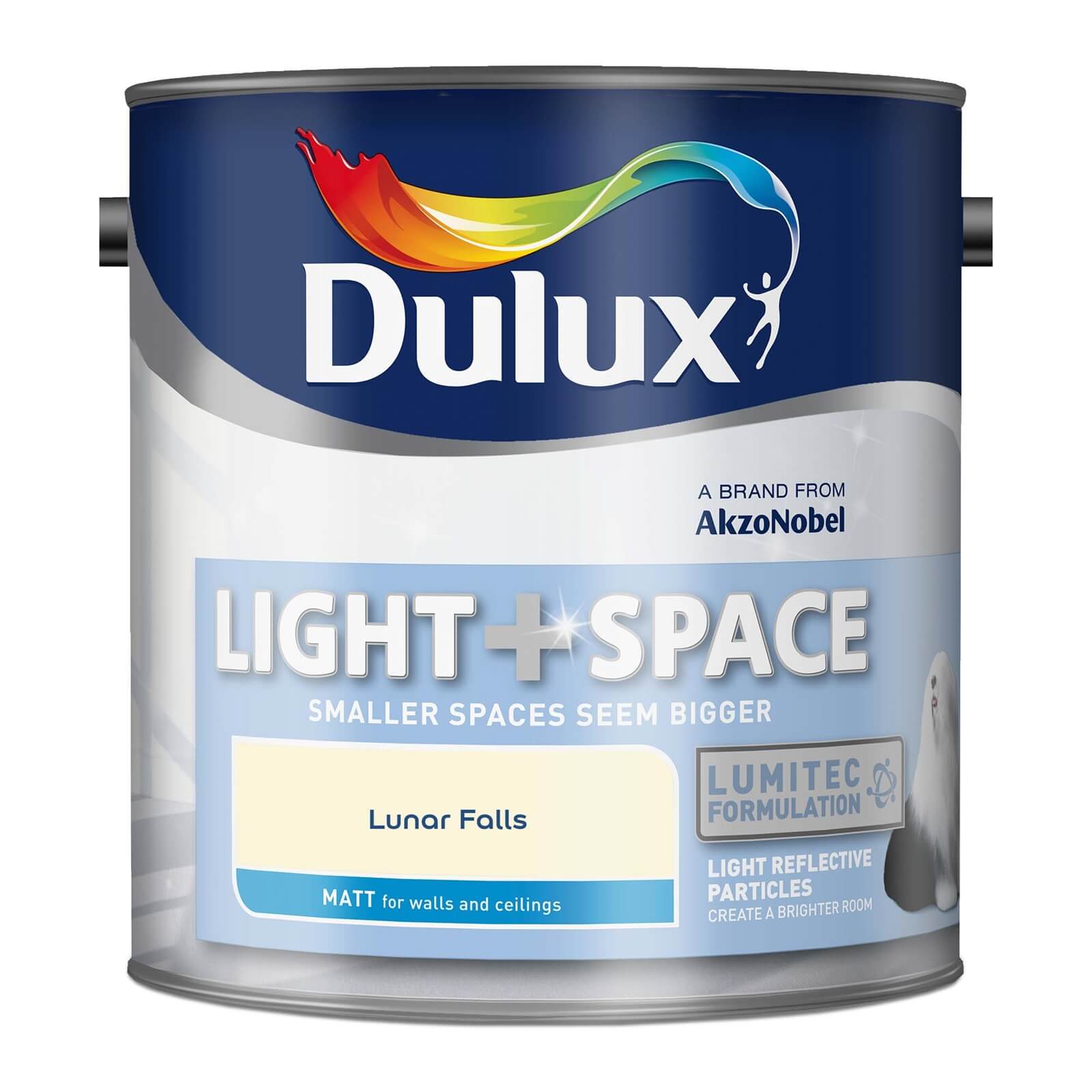 Dulux Light & Space Matt Emulsion Paint Lunar Falls - 2.5L