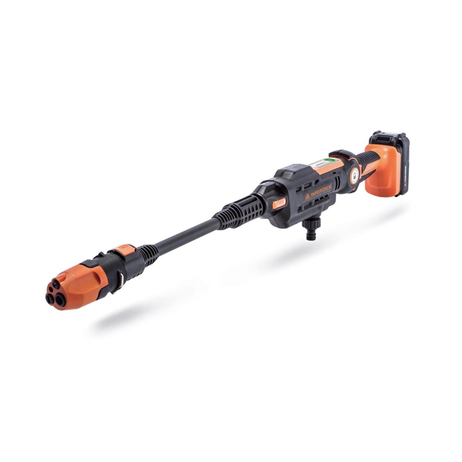 Yard Force 22Bar 20V Aquajet Cordless Pressure Cleaner with 2.5Ah Lithium-Ion Battery, Charger and Accessories