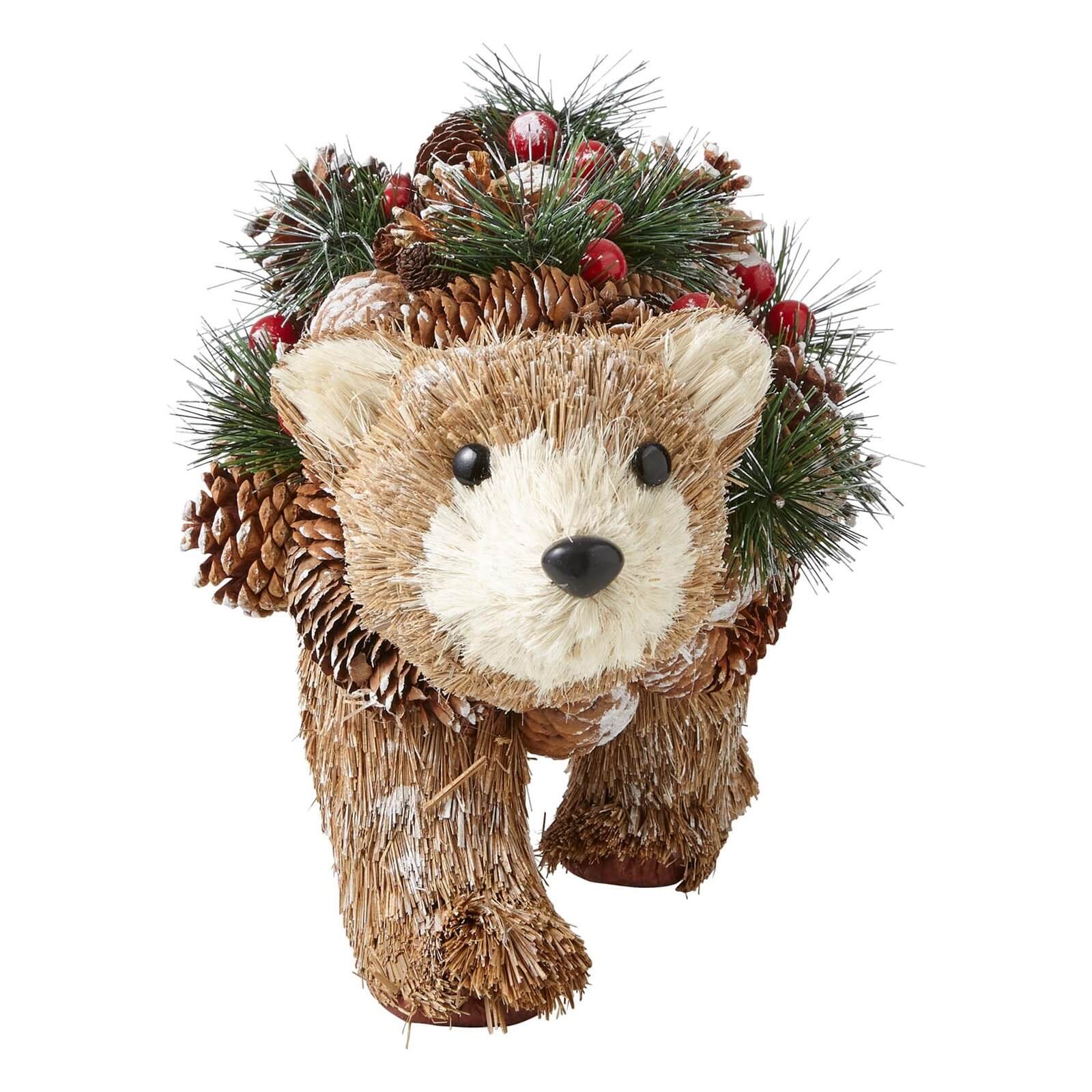 Bear With Pinecone and Berries