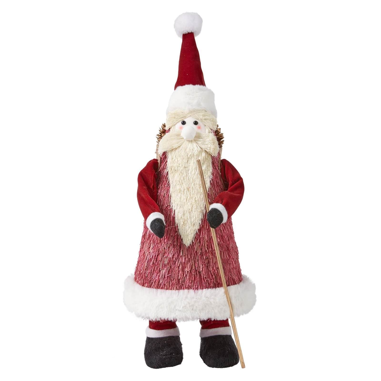 Red Bristle Standing Santa