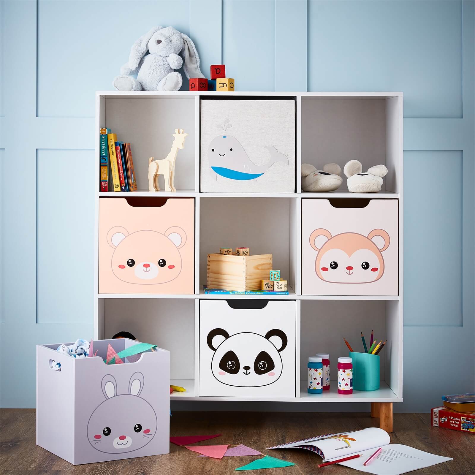 Children's 3x3 Animal Cube Cabinet
