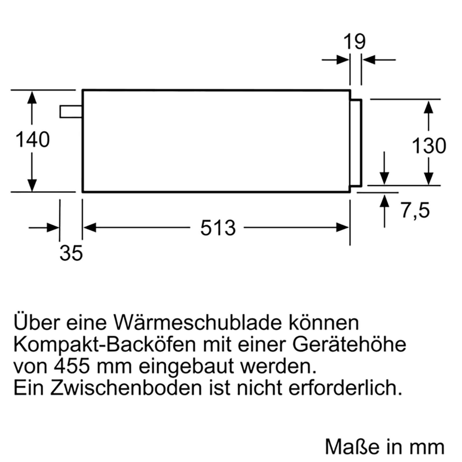Bosch BIC630NS1B Warming Drawer S8