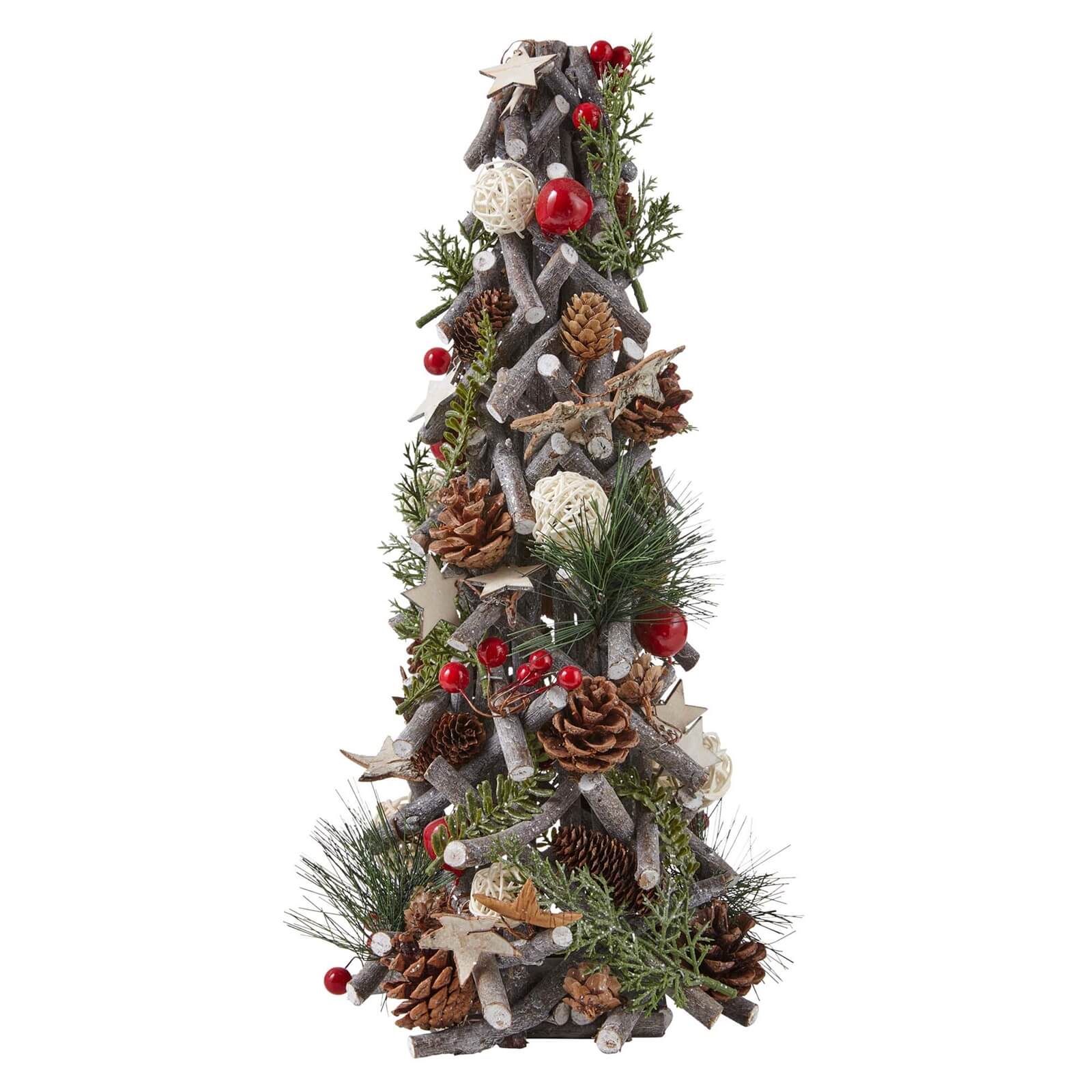 Berry And Pinecone Pre-decorated Christmas Tree 45cm