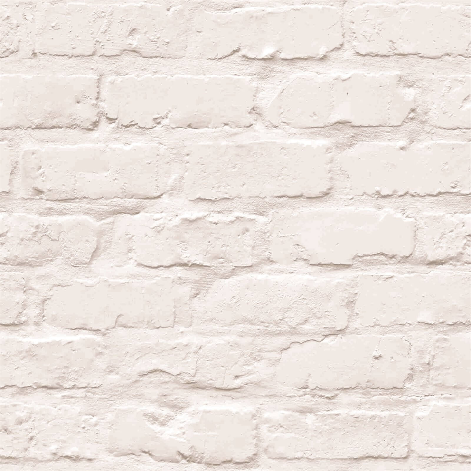 Grandeco White Brick Wallpaper