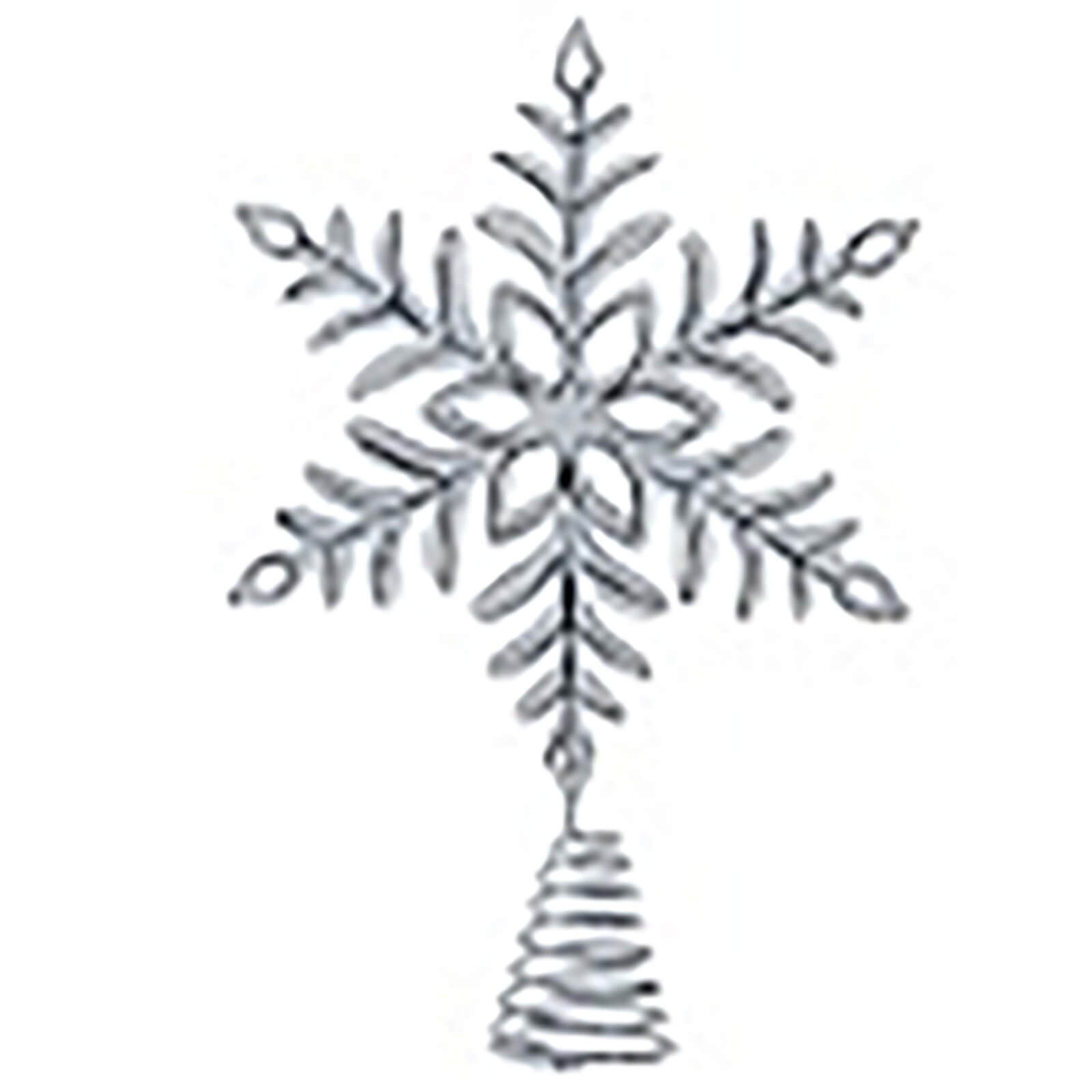 White Snowflake Christmas Tree Topper