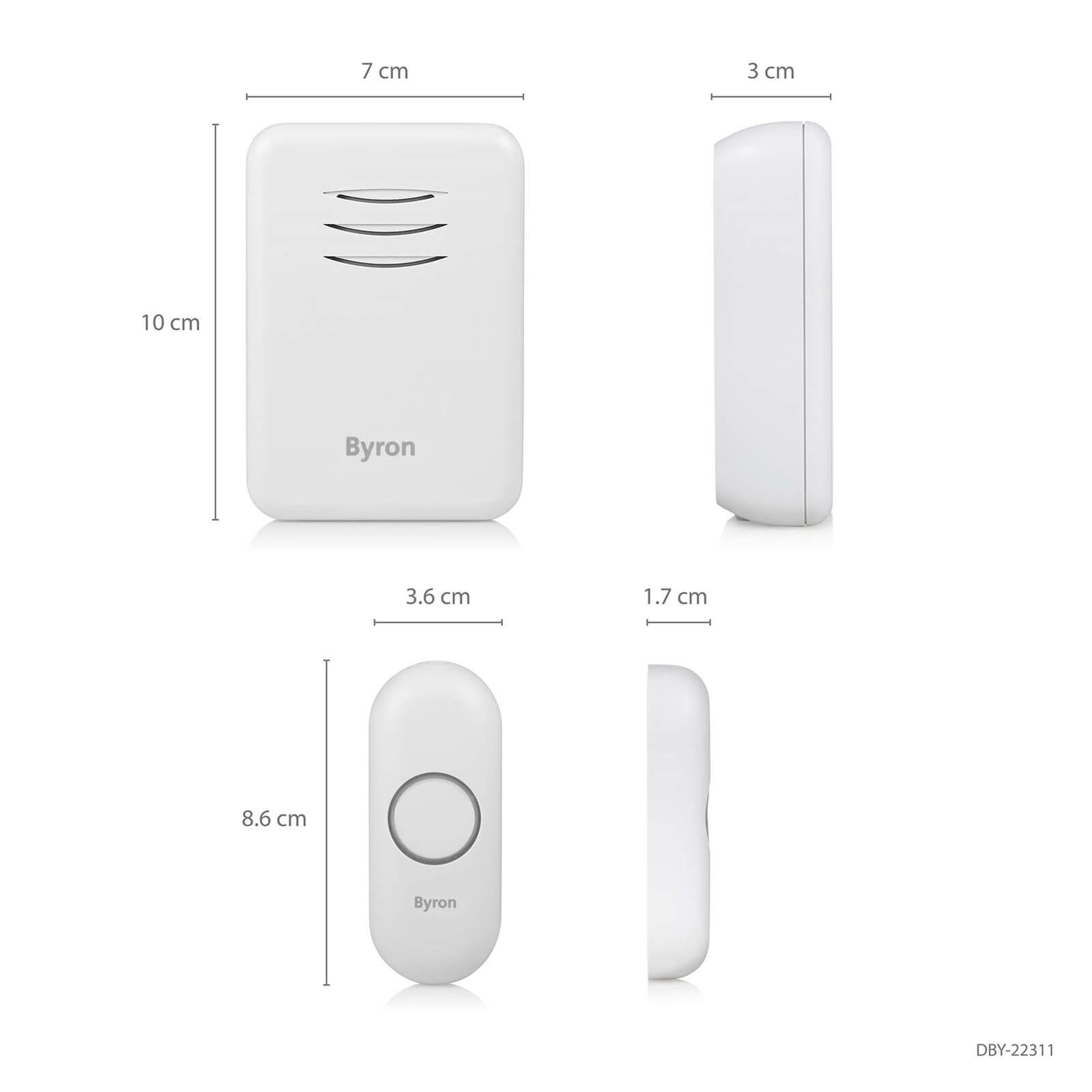 Byron 22311 150m Portable Wireless Doorbell set