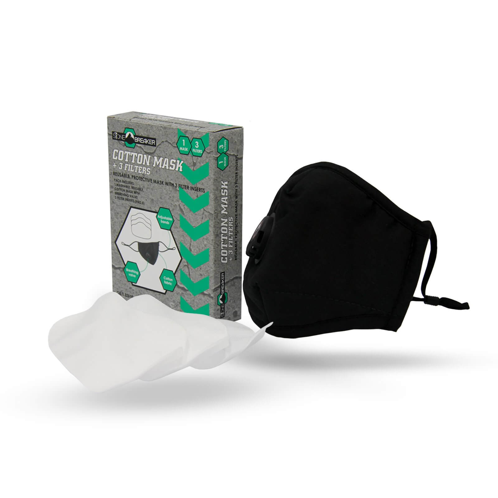 Stonebreaker Safety Reusable Filtered Cotton Mask