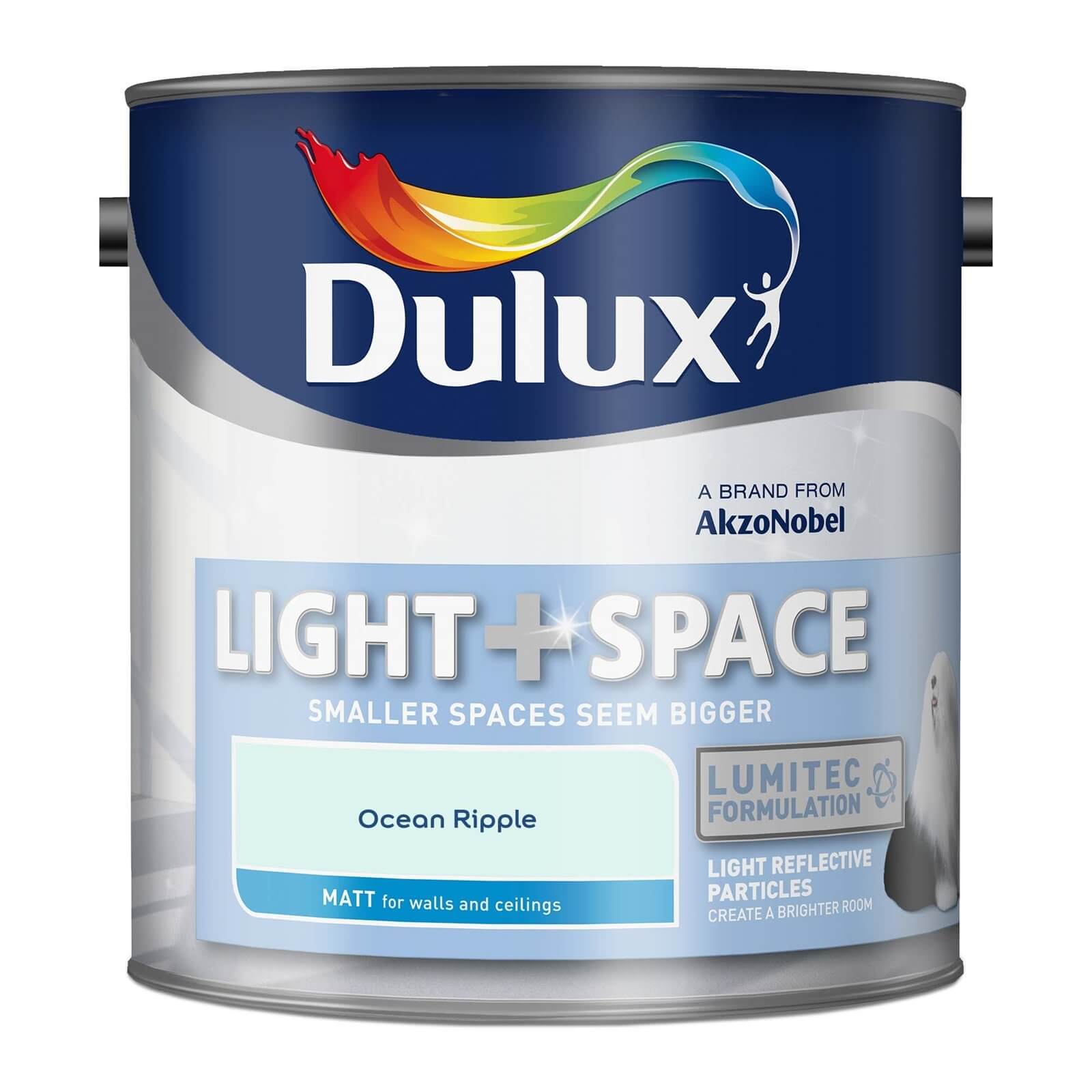 Dulux Light & Space Matt Emulsion Paint Ocean Ripple - 2.5L