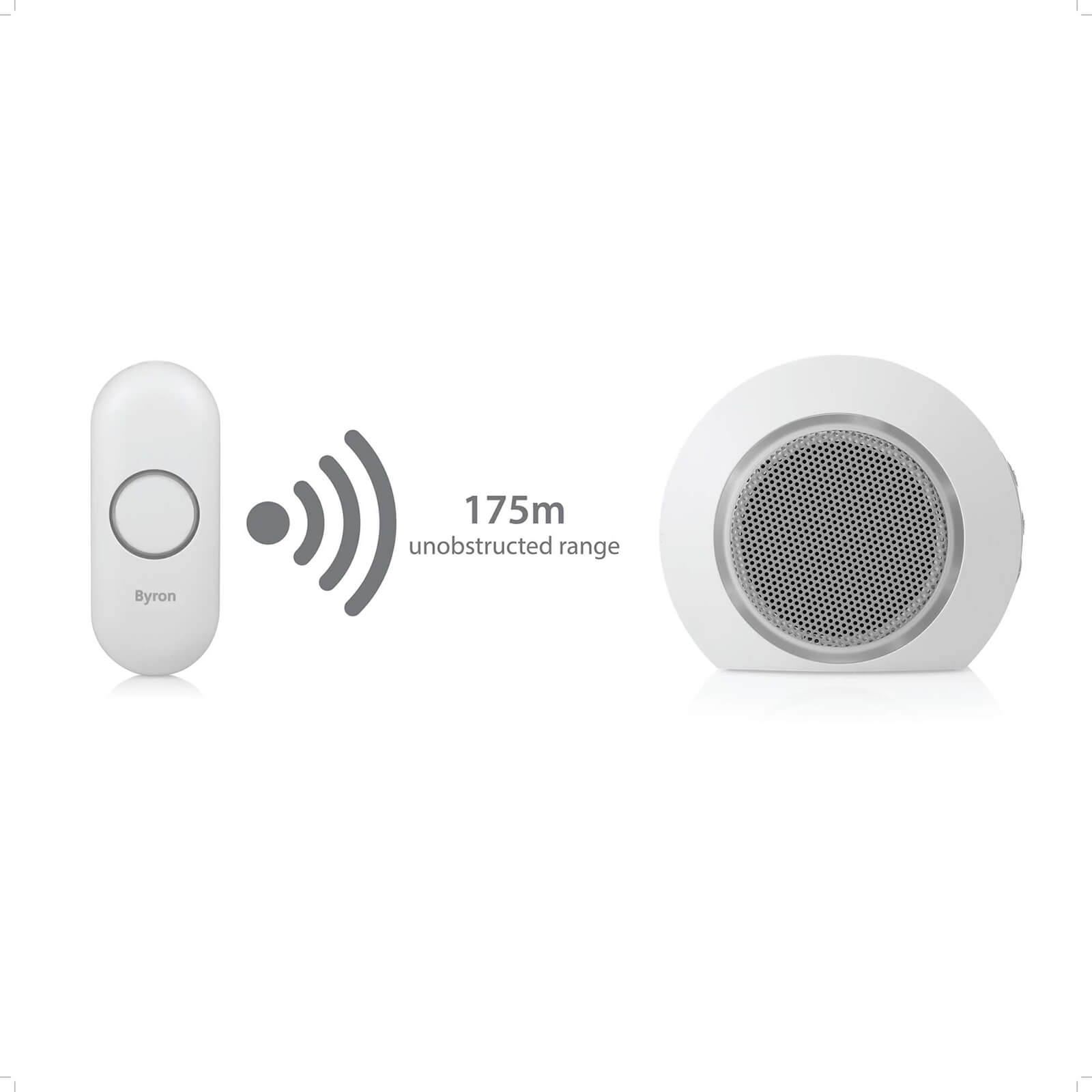 Byron 23531 175m Recordable Portable Wireless Doorbell set