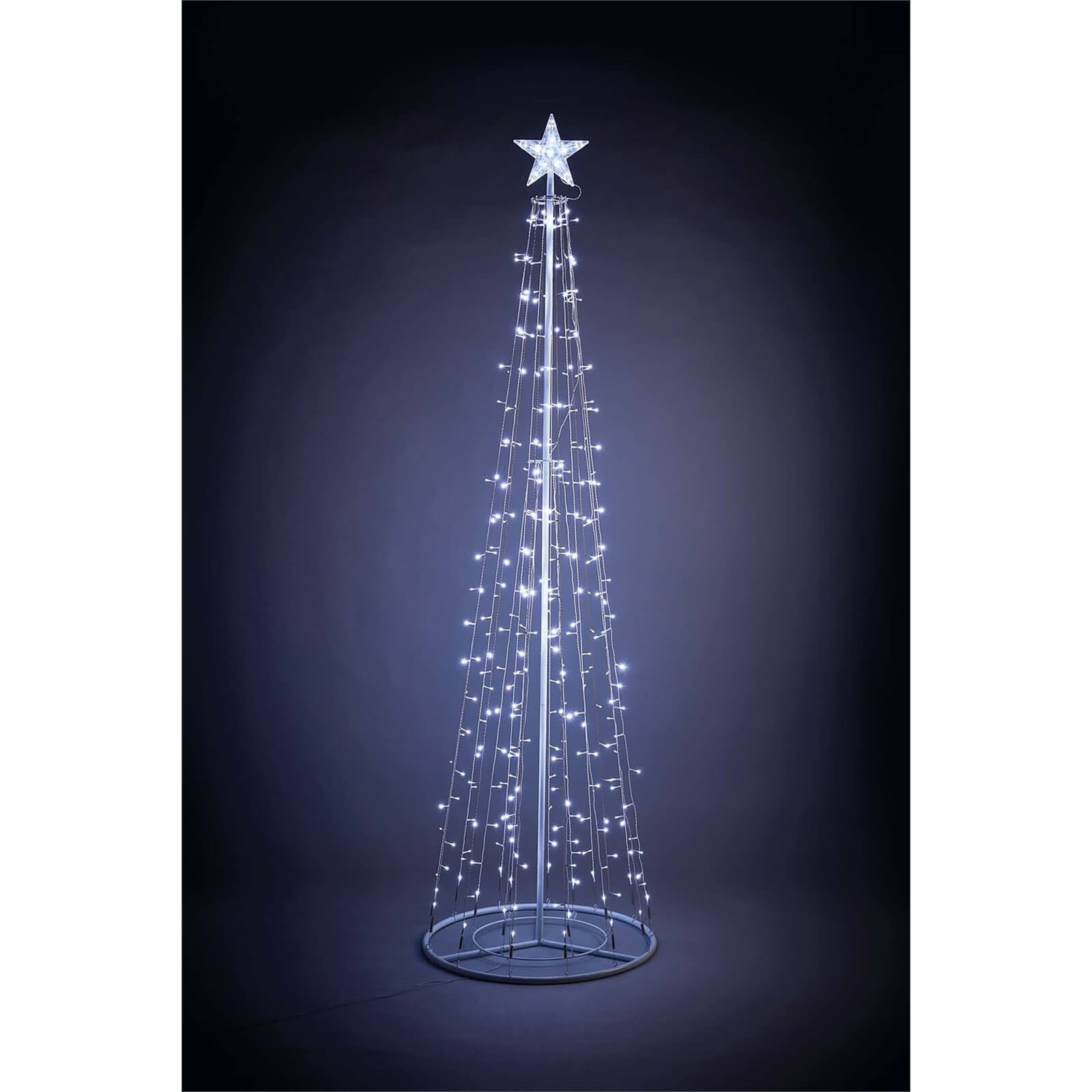 8ft String Tree White LED Outdoor Christmas Light Decoration